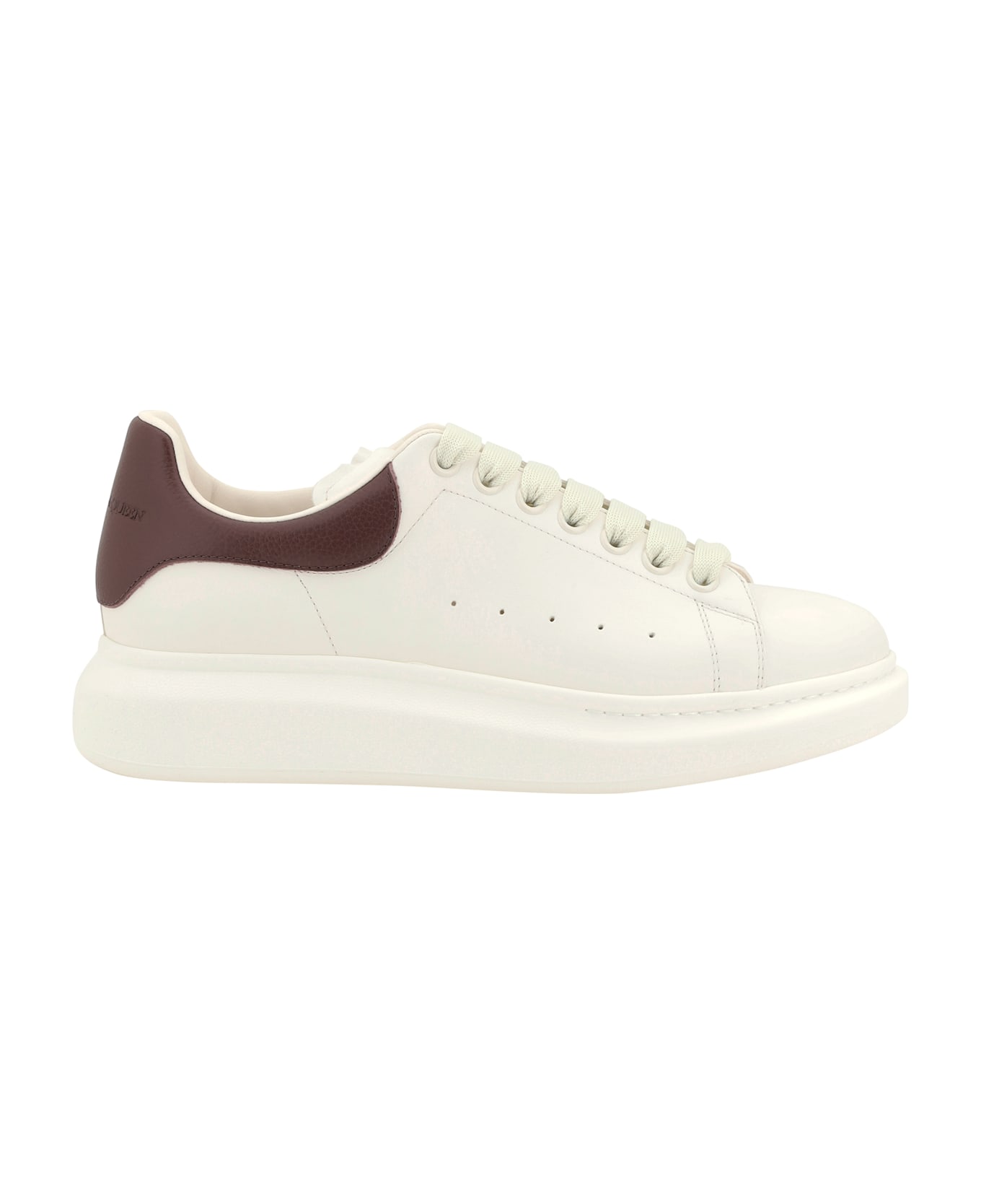 Alexander McQueen Leather Sneaker - Off White/bordeaux