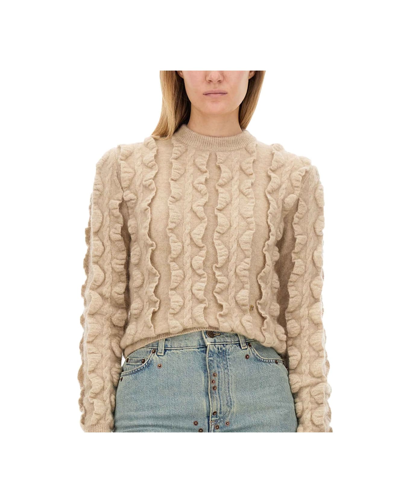 Moschino Wool Blend Sweater - BEIGE