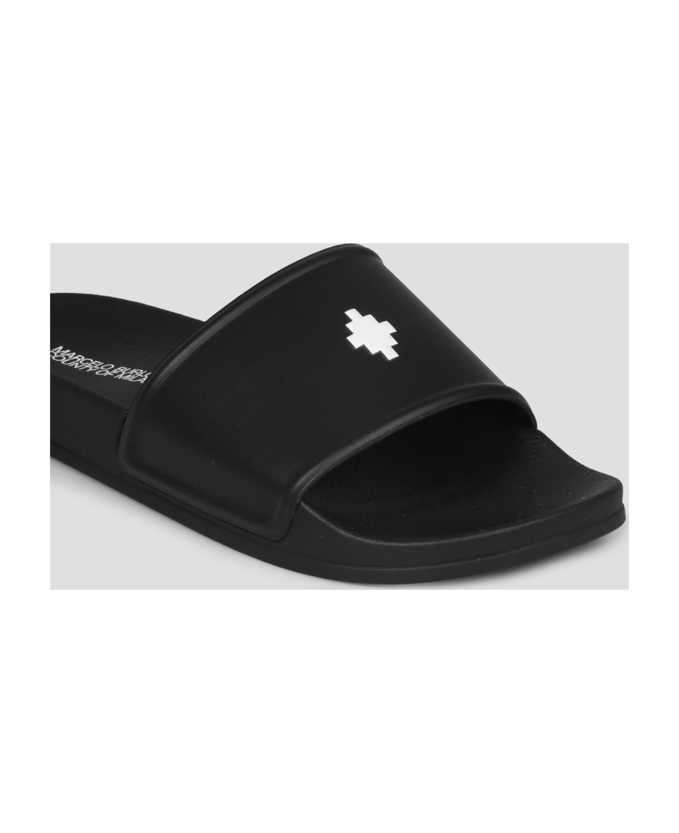 Marcelo Burlon Cross Slide Sandals - Black