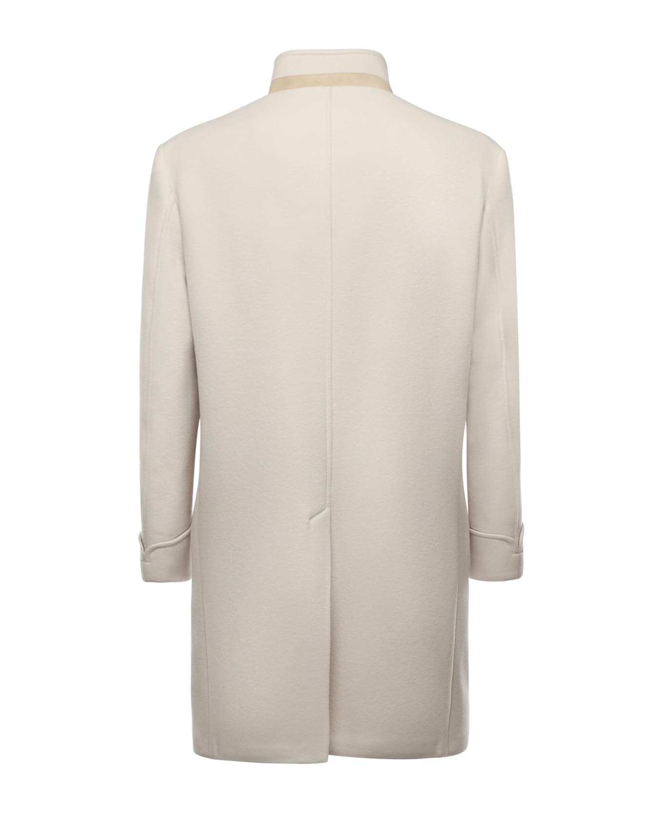 Eleventy Single-breasted Wool Coat - SAND