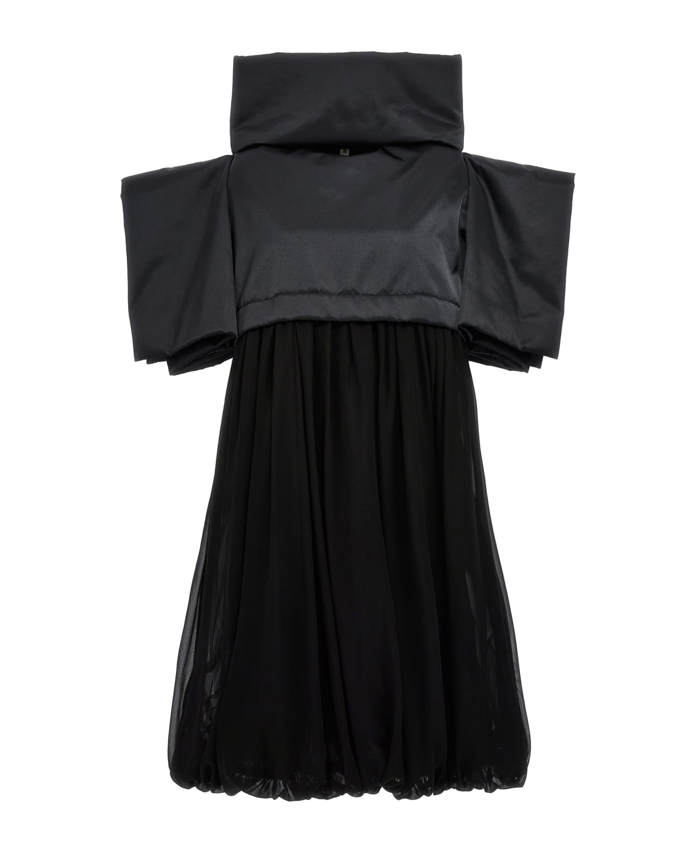 Comme des Garçons Two-material Dress - Black   ワンピース＆ドレス