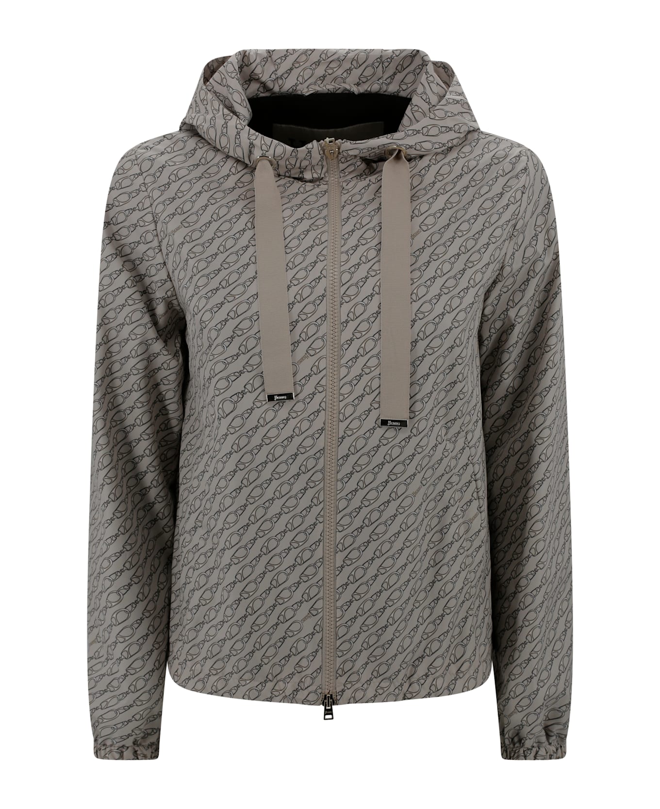 Herno Patterned Jacket - BROWN