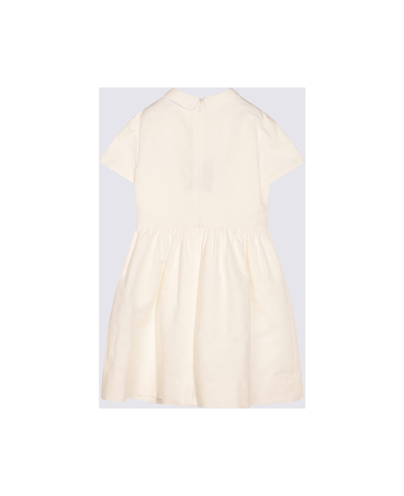 Gucci White Cotton Dress - LIGHT GREY MELANGE
