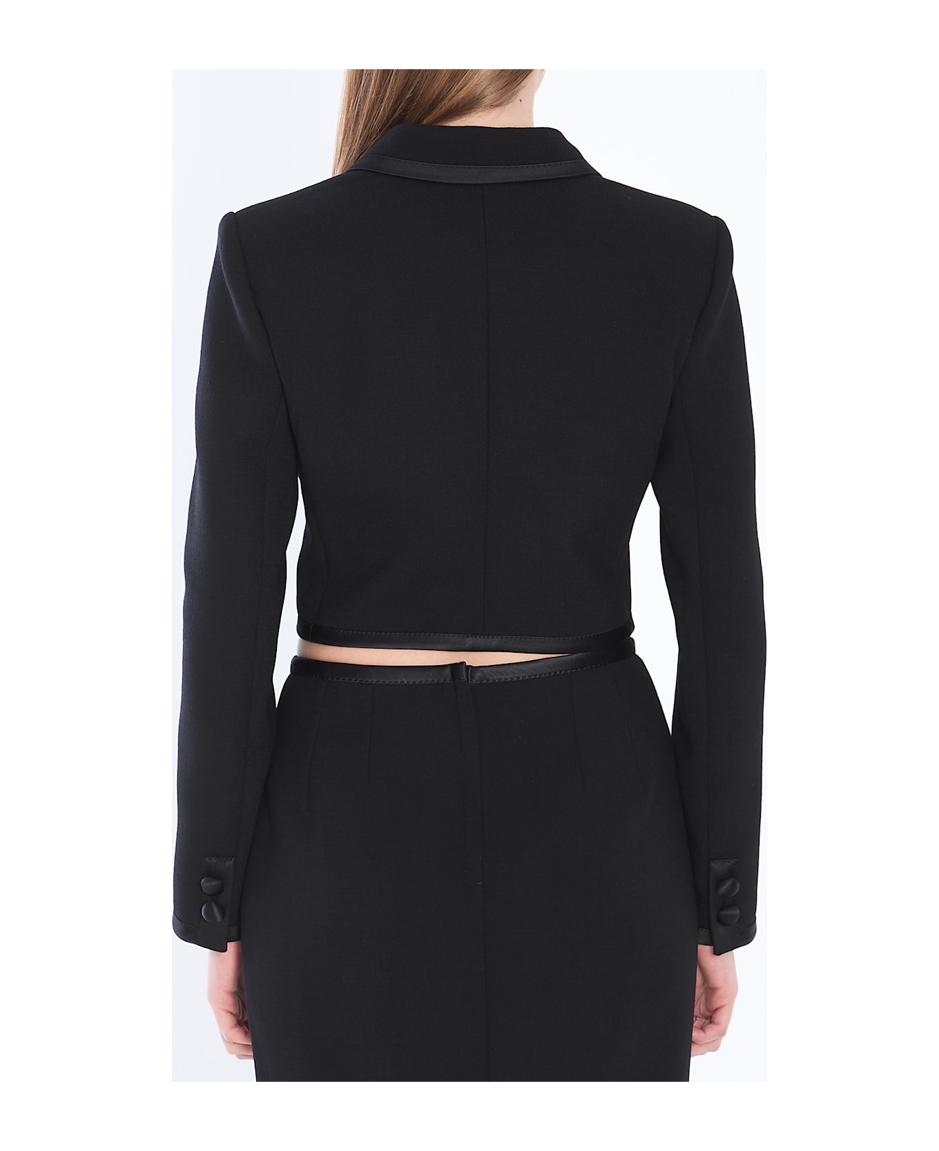 Dolce 
Gabbana Cropped Double-breasted Jacket - NERO