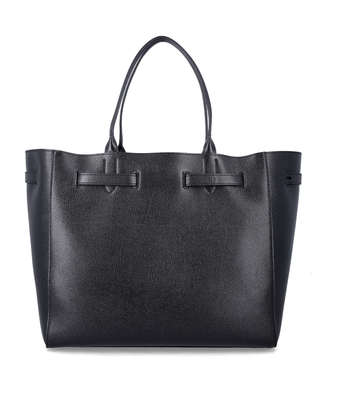 Tom Ford Audrey Large Black Leather Tote Bag - BLACK