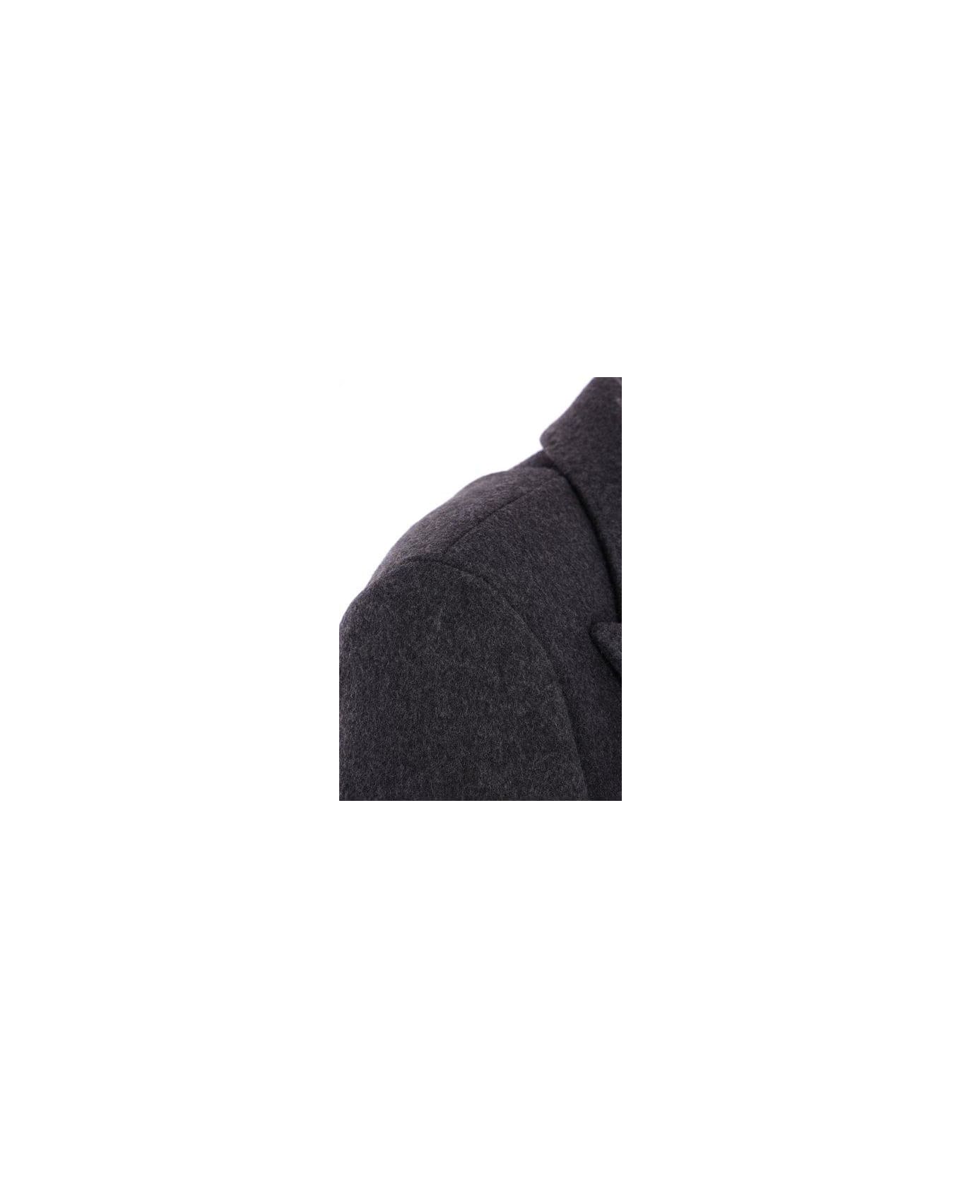 Max Mara Atelier Belted Long-sleeved Coat - Dark Grey