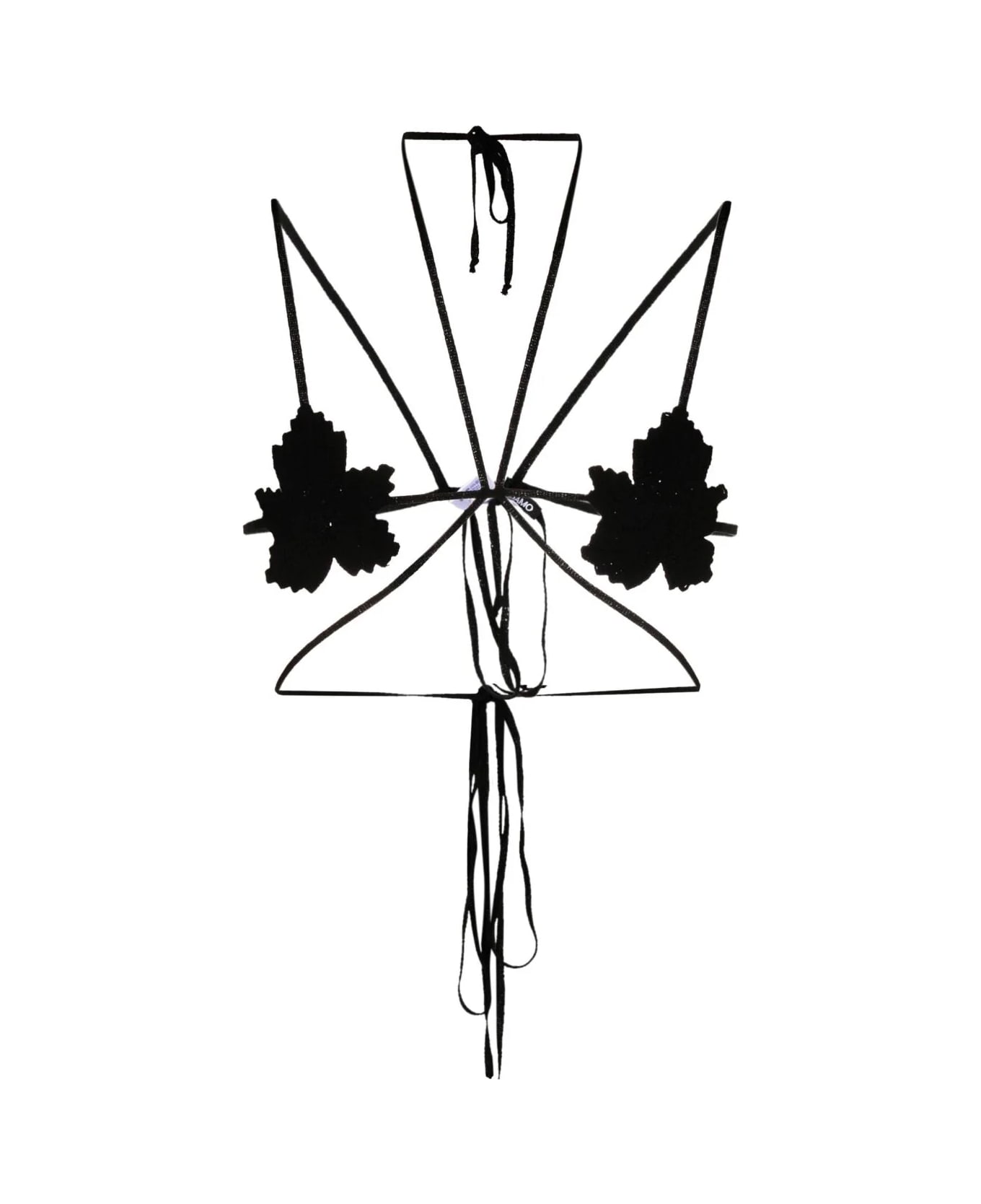 ANDREĀDAMO Black Fig Leaf Top italist