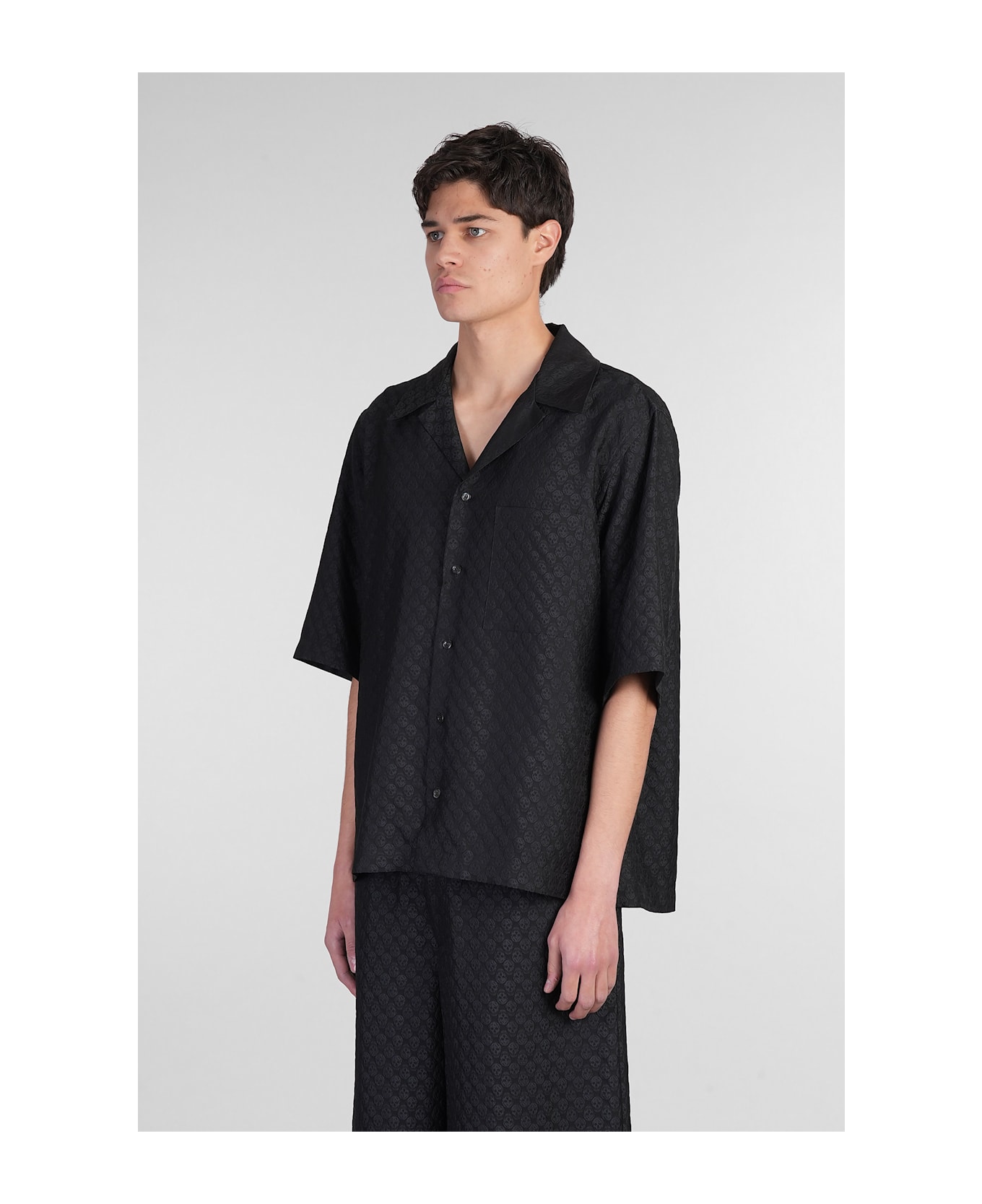 Alexander McQueen Black Viscose Blend Shirt - black