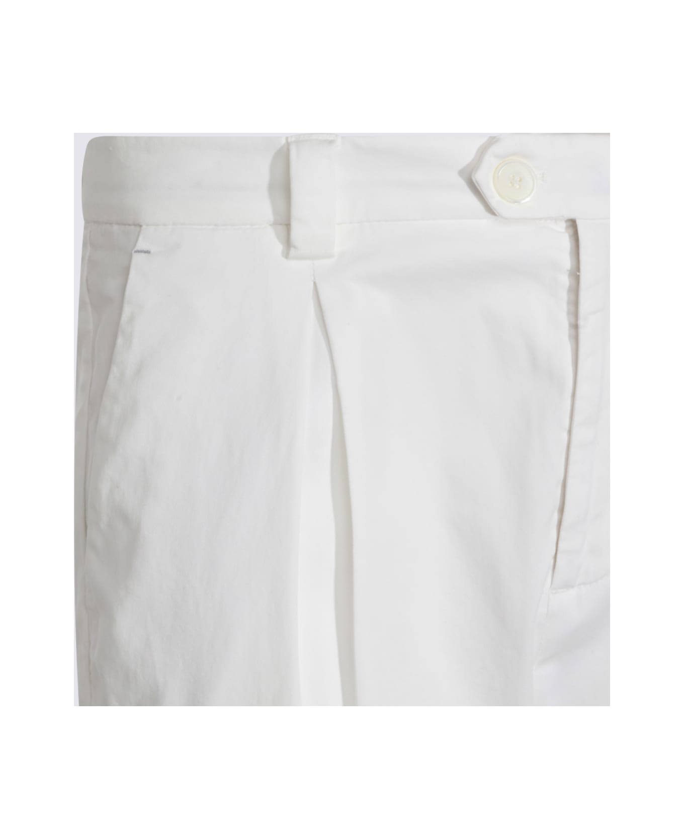 Brunello Cucinelli White Cotton Pants - NEVE