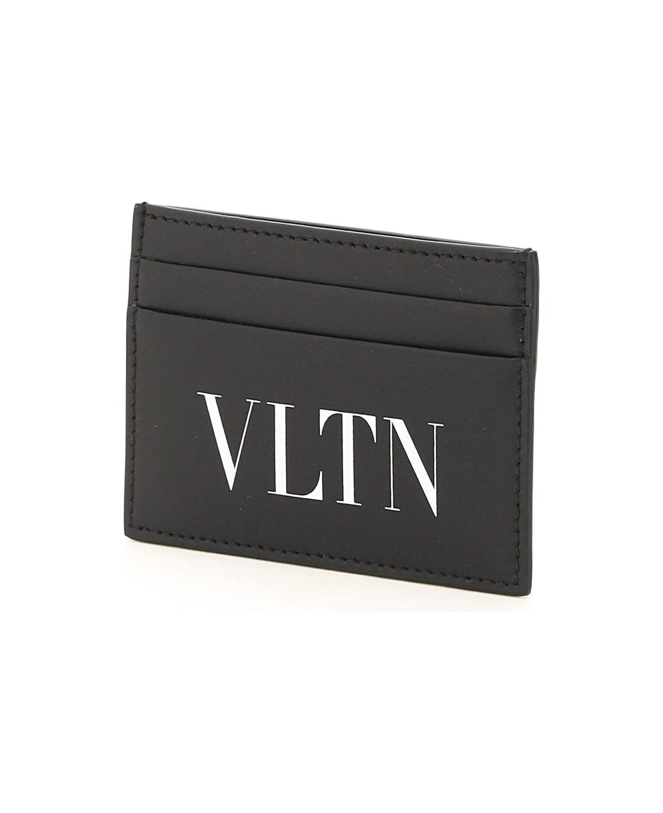 Valentino Garavani Vltn Printed Cardholder - Nero