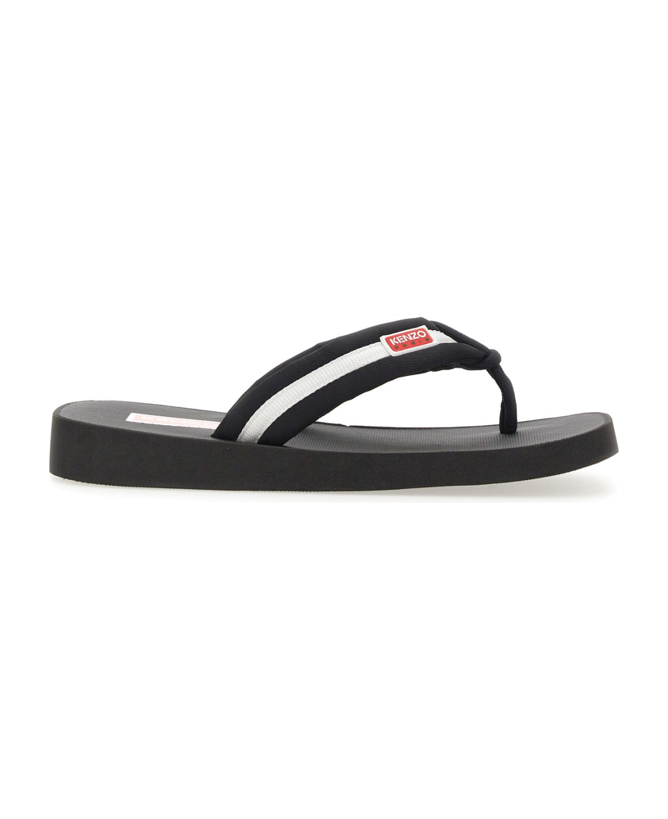 Kenzo Slide Sandal With Logo - Black