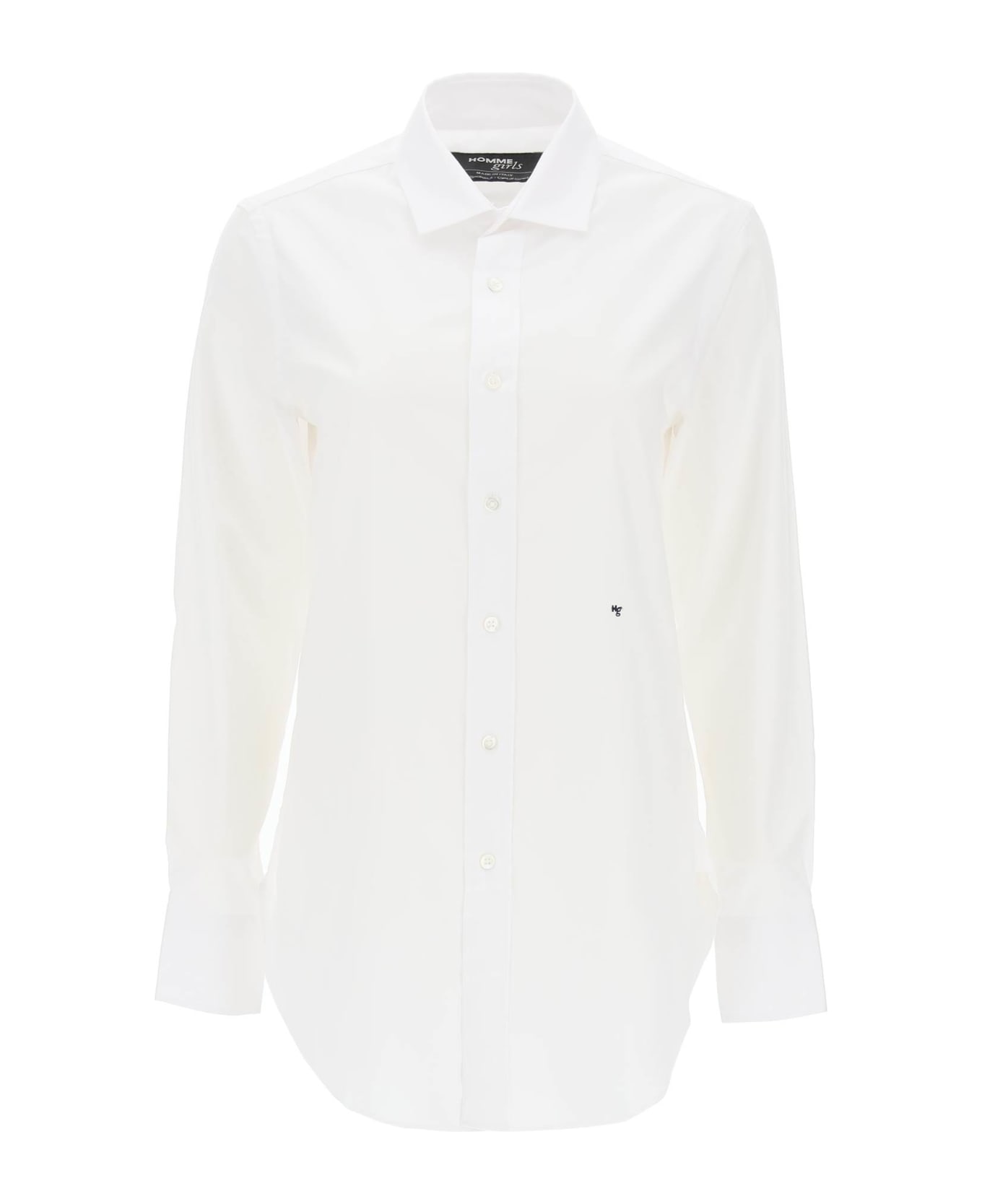 HommeGirls Cotton Twill Shirt - WHITE (White)