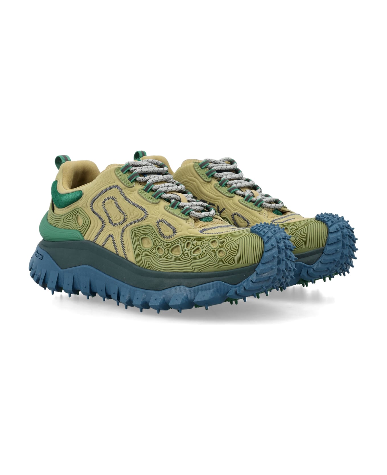 Moncler Genius Trailgrip Grain Sneakers - GREEN