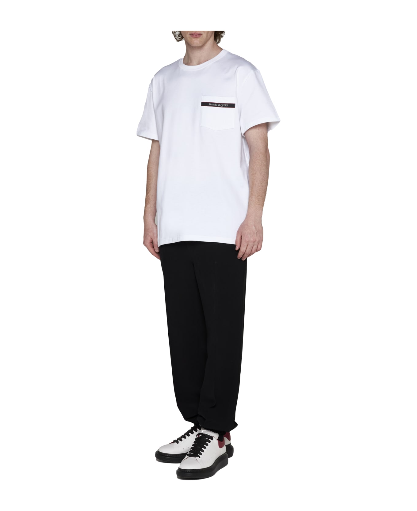 Alexander McQueen Logo-chest Pocket T-shirt - White シャツ