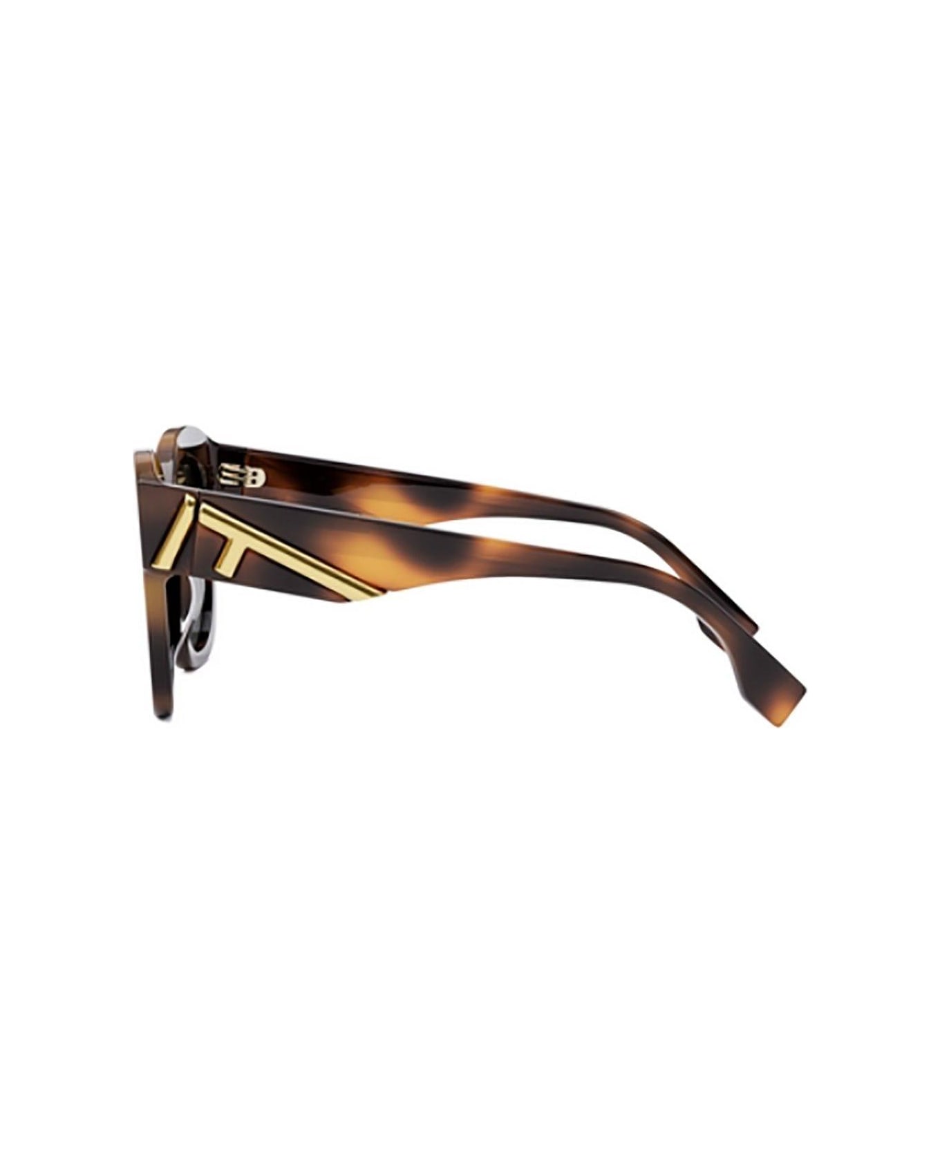 Fendi Square Frame Sunglasses - 53B - Black