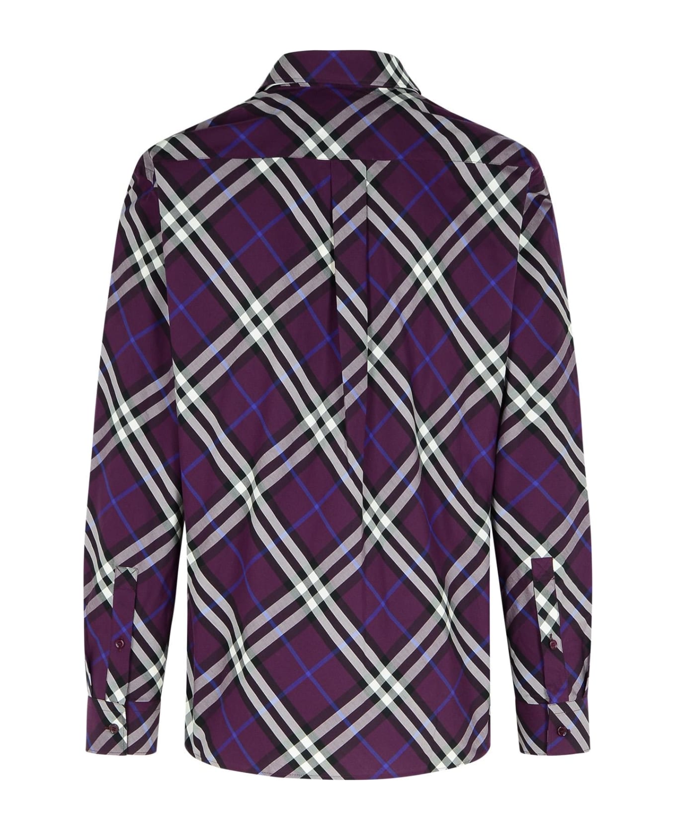 Burberry 'check' Purple Cotton Shirt - Pansy ip check