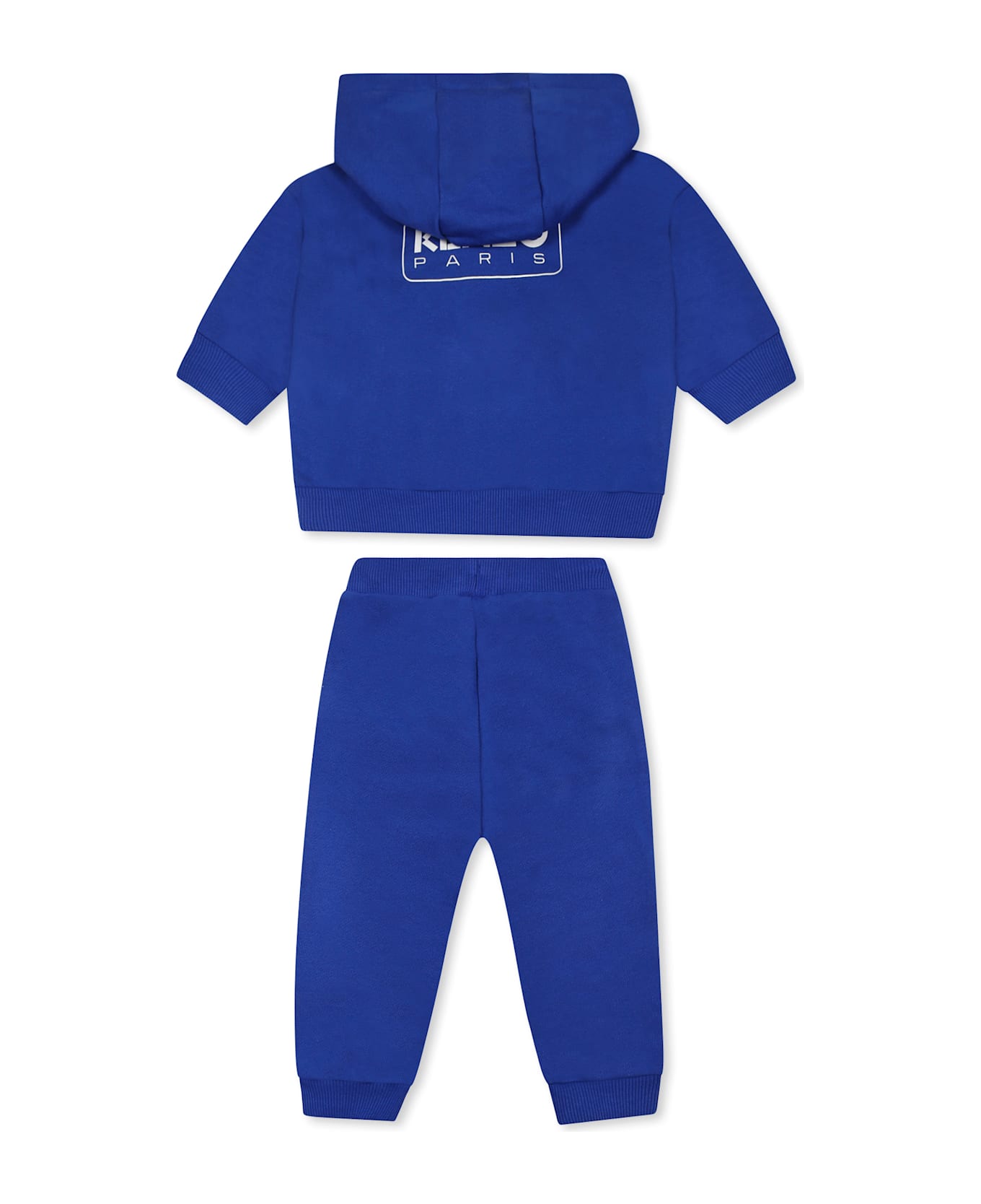 Kenzo Kids Blue Suit For Baby Boy With Logo - Blue