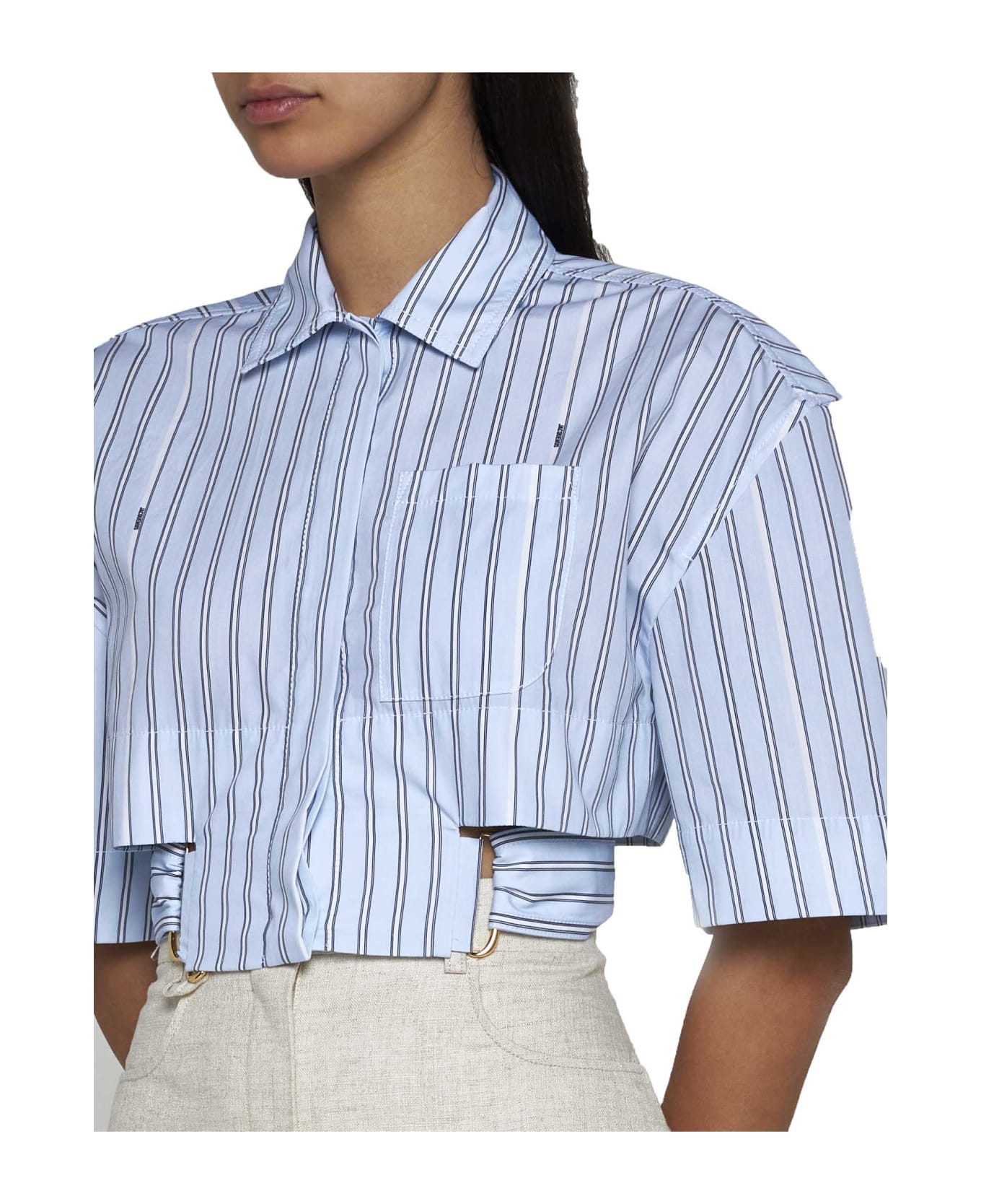 Jacquemus Shirt - Print blue stripe