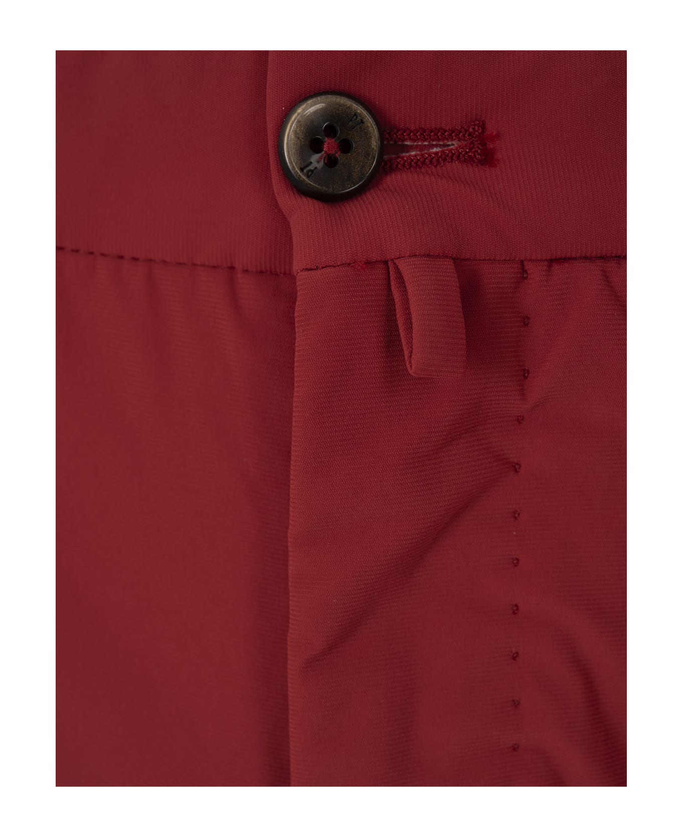 PT Bermuda Red Stretch Cotton Shorts - Red