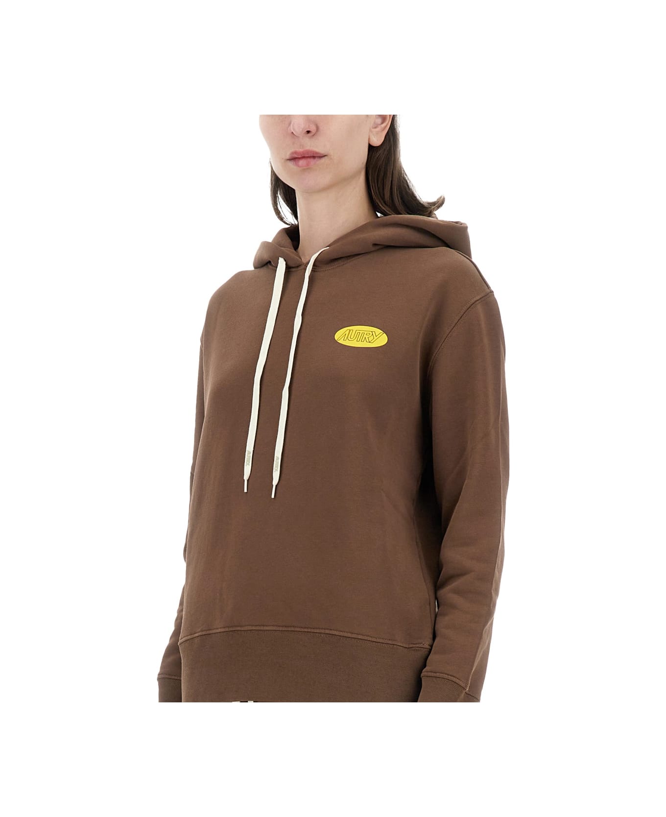 Autry Sweatshirt With Logo - BROWN