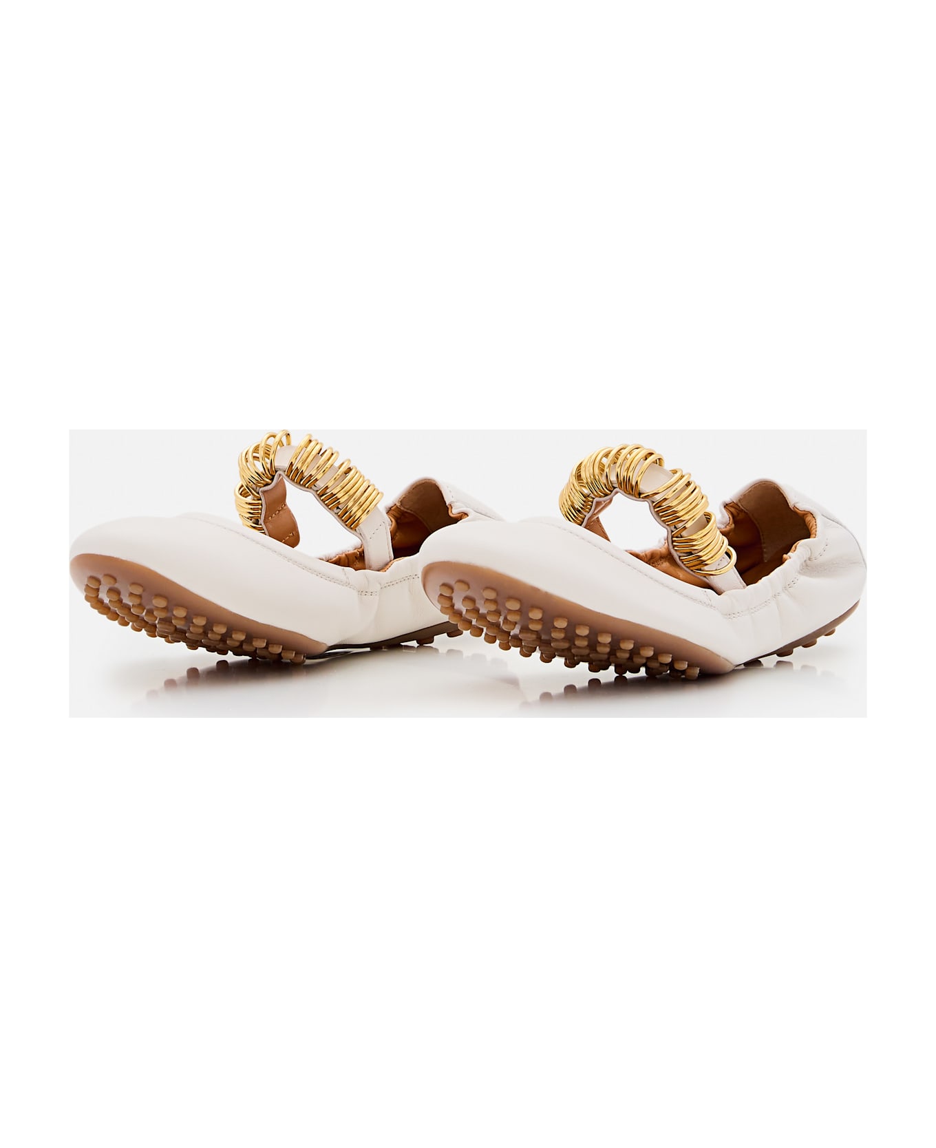 Tod
s Leather Ballerina - BIANCO CALCE