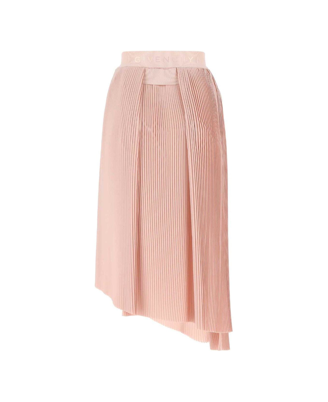 Givenchy Asymmetrical Pleated Skirt - NUDE