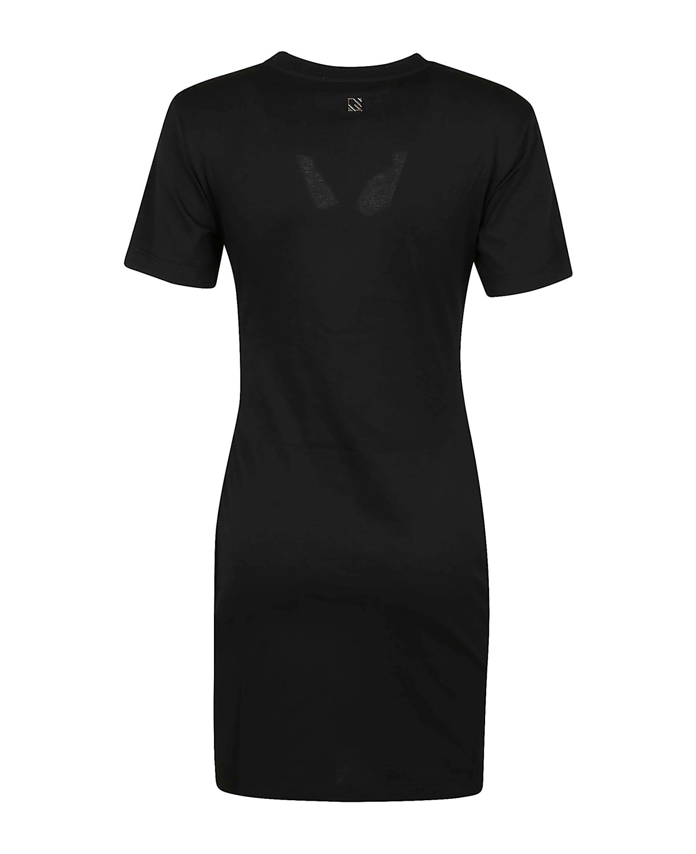 Giuseppe di Morabito Cut-out Detail Crystal Embellished T-shirt Dress - Black