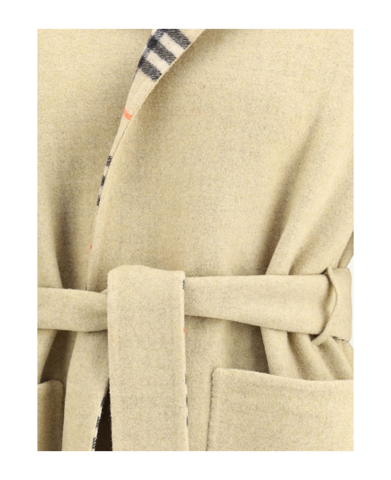Burberry Reversible Wool Robe Coat