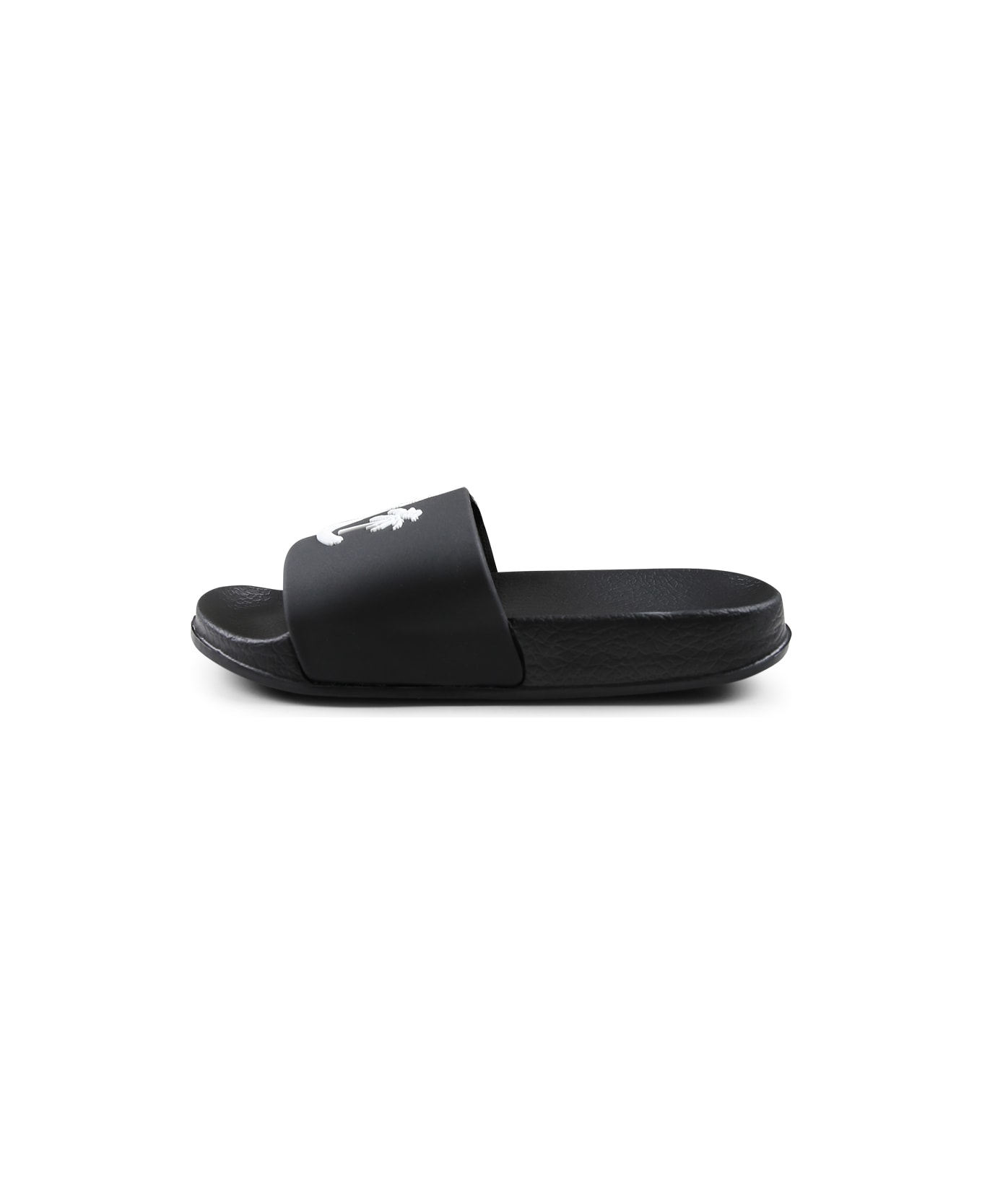 Molo Black Slippers For Kids With Smiley - Black