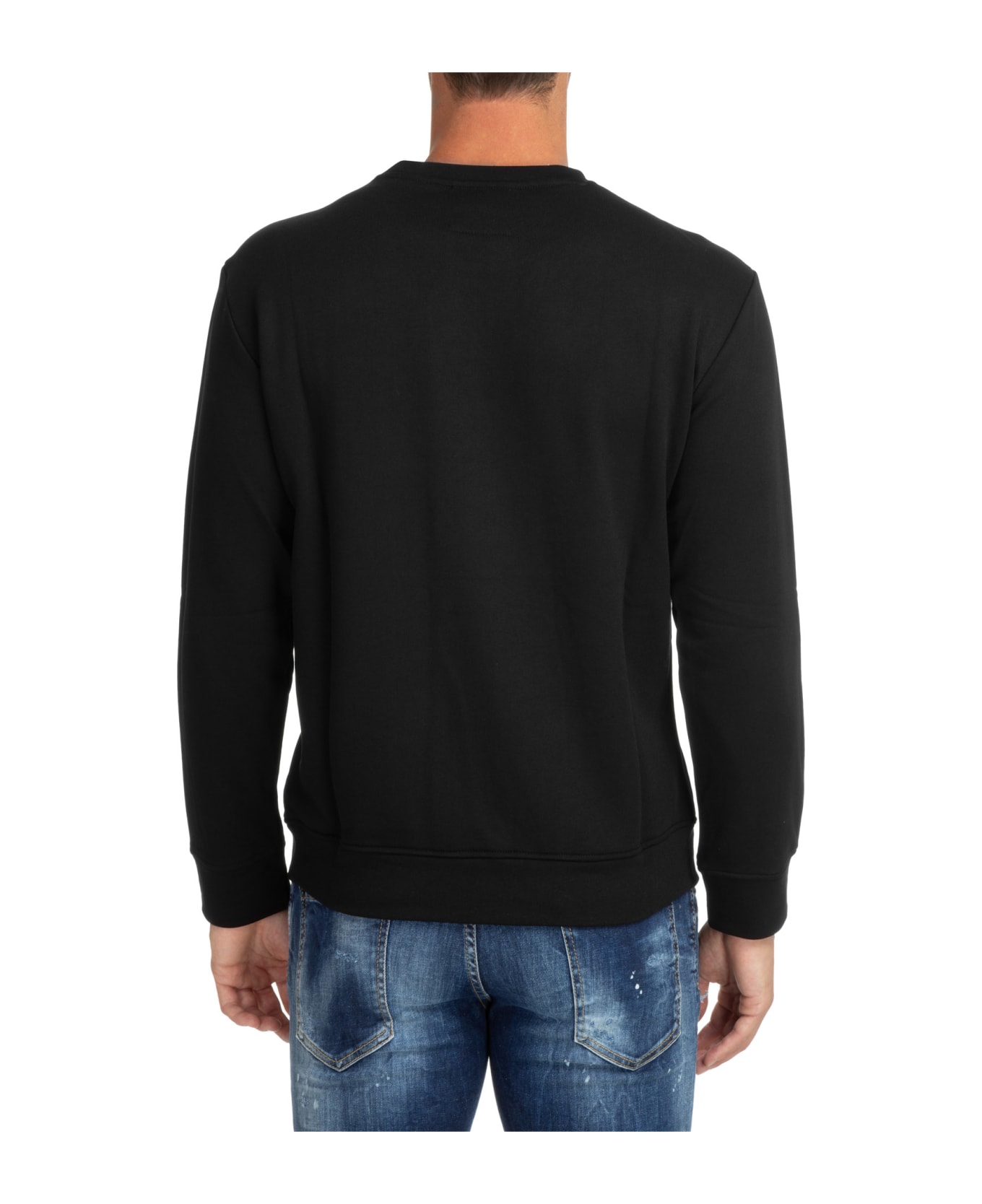 Emporio Armani Cotton Sweatshirt - Nero Aquila