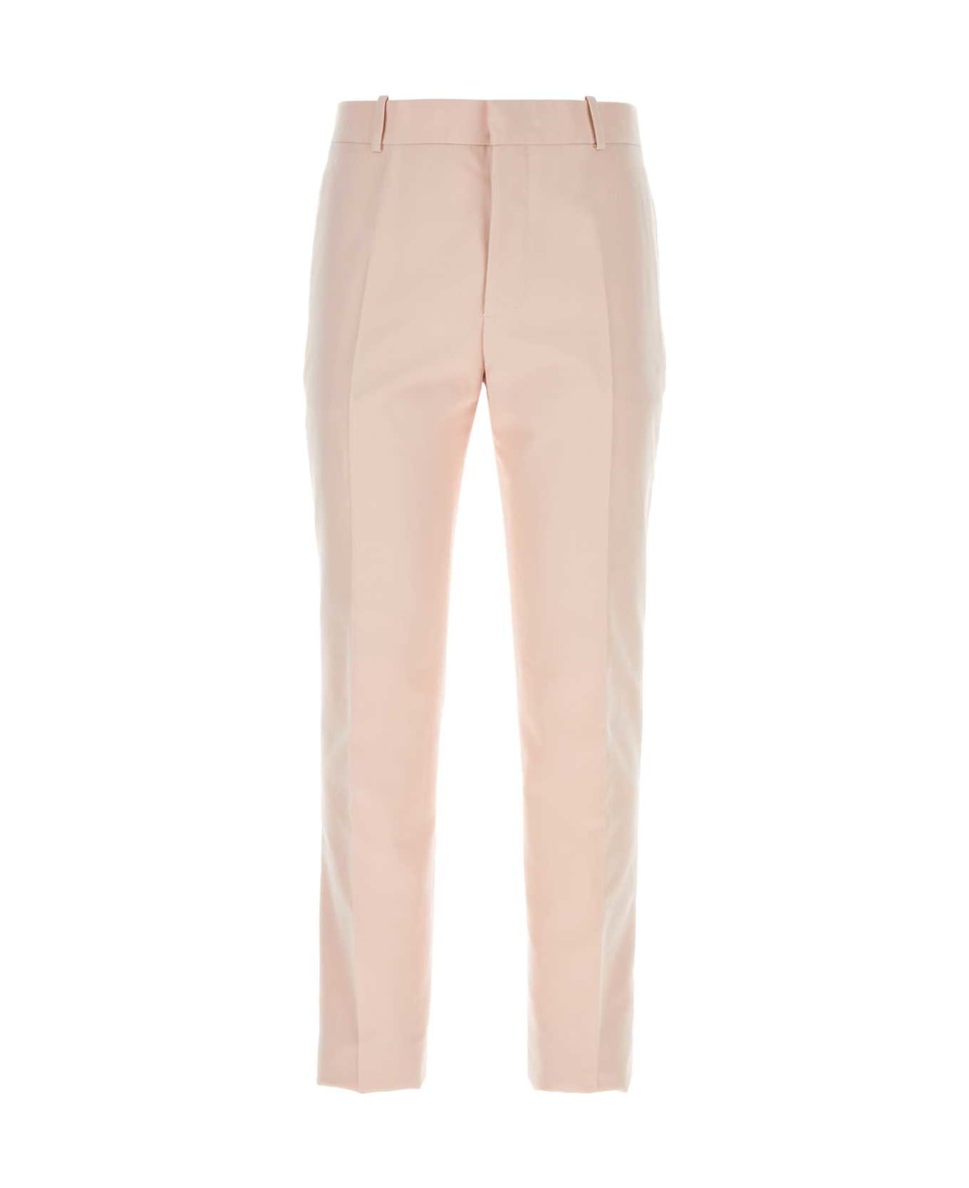 Alexander McQueen Pastel Pink Twill Pant - BLOSSOM