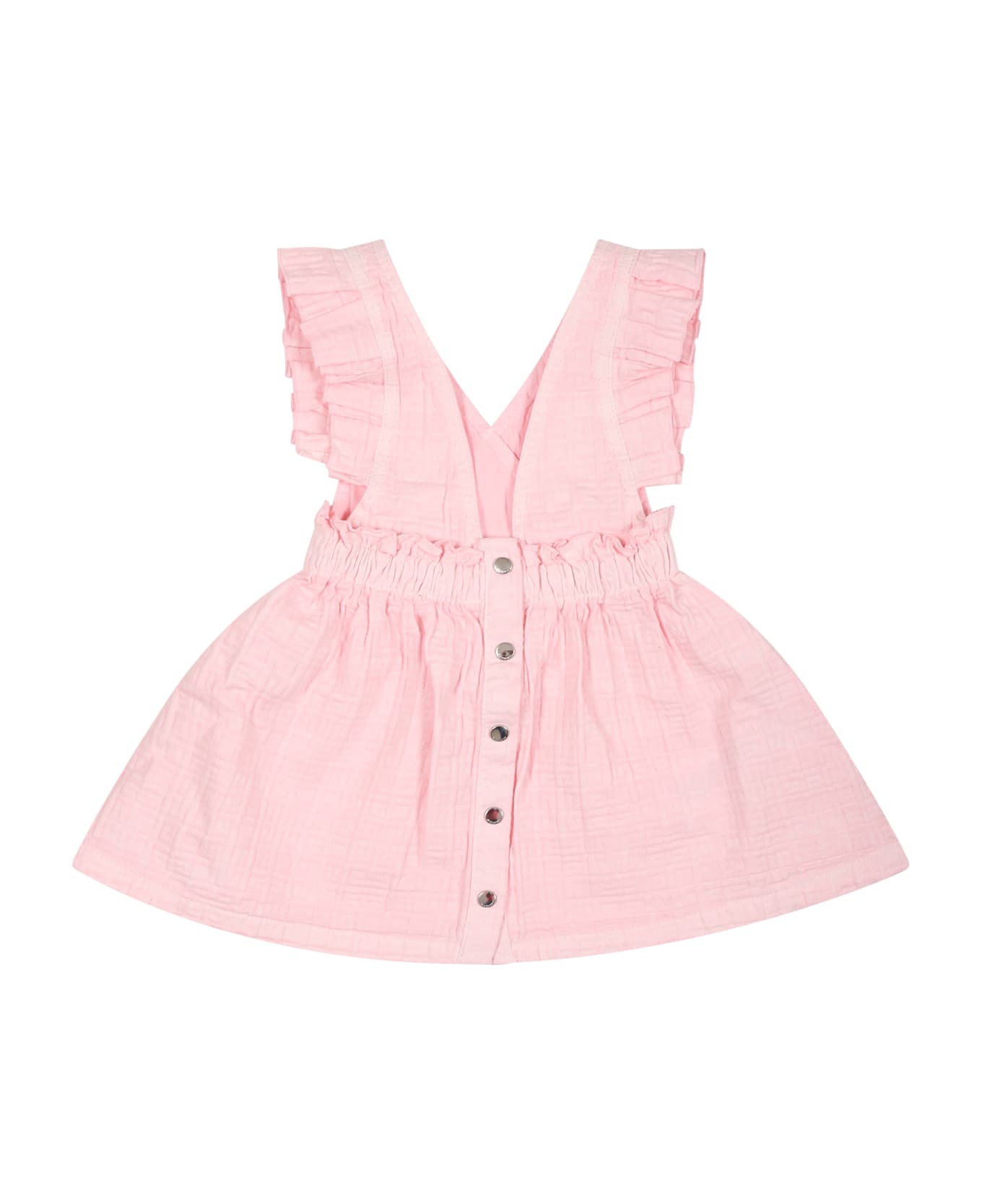 Givenchy Multicolor Outfit For Baby Girl With Logo - Pink