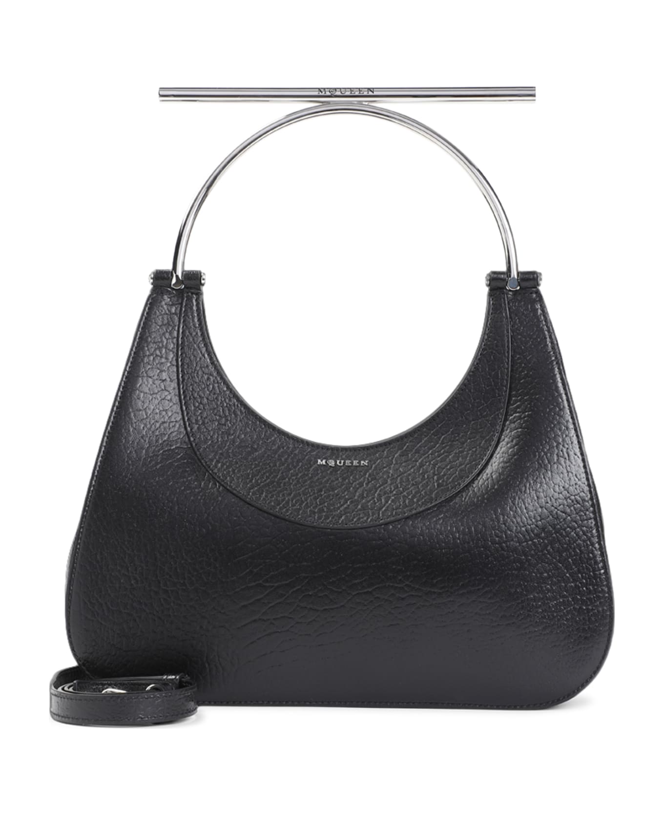 Alexander McQueen Cross Bar Handbag - Black Silver