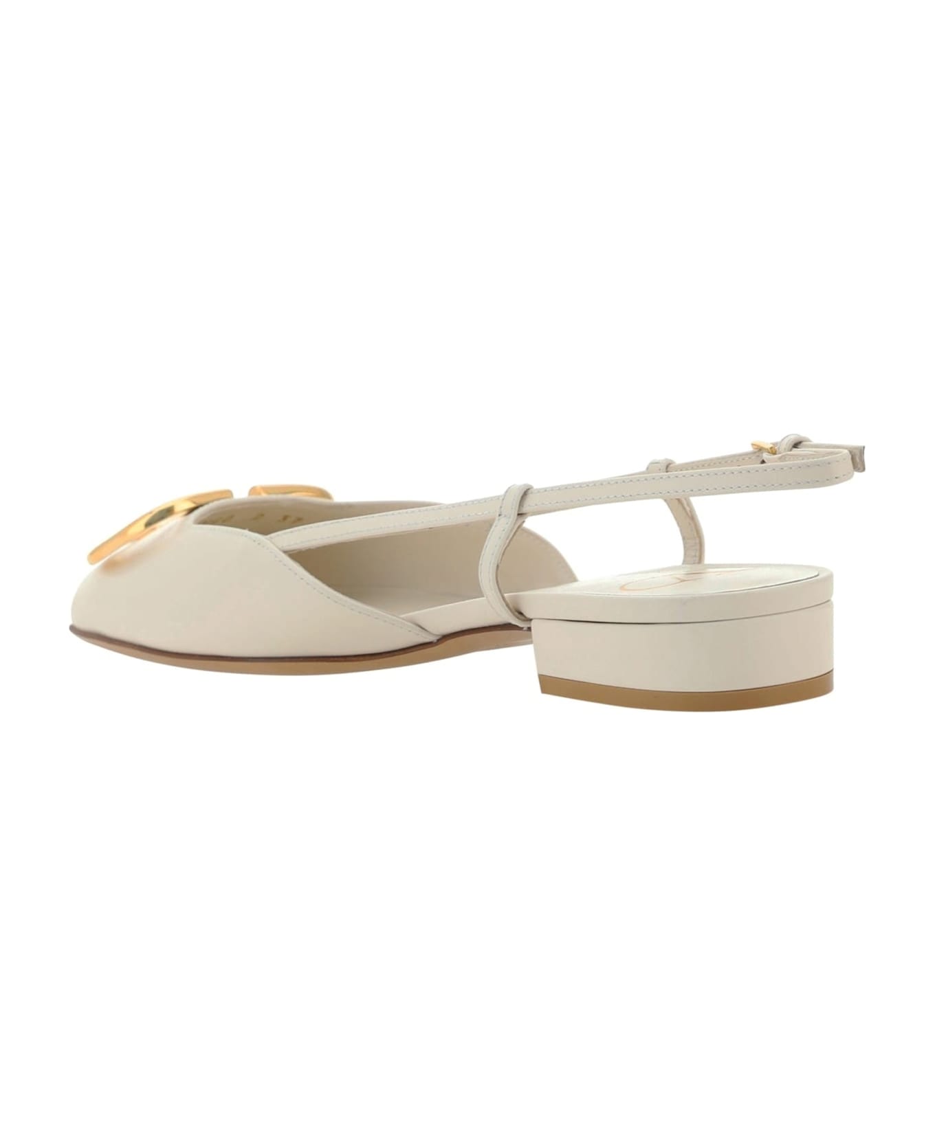 Valentino Garavani Garavani Vlogo Ballerina Flats - White