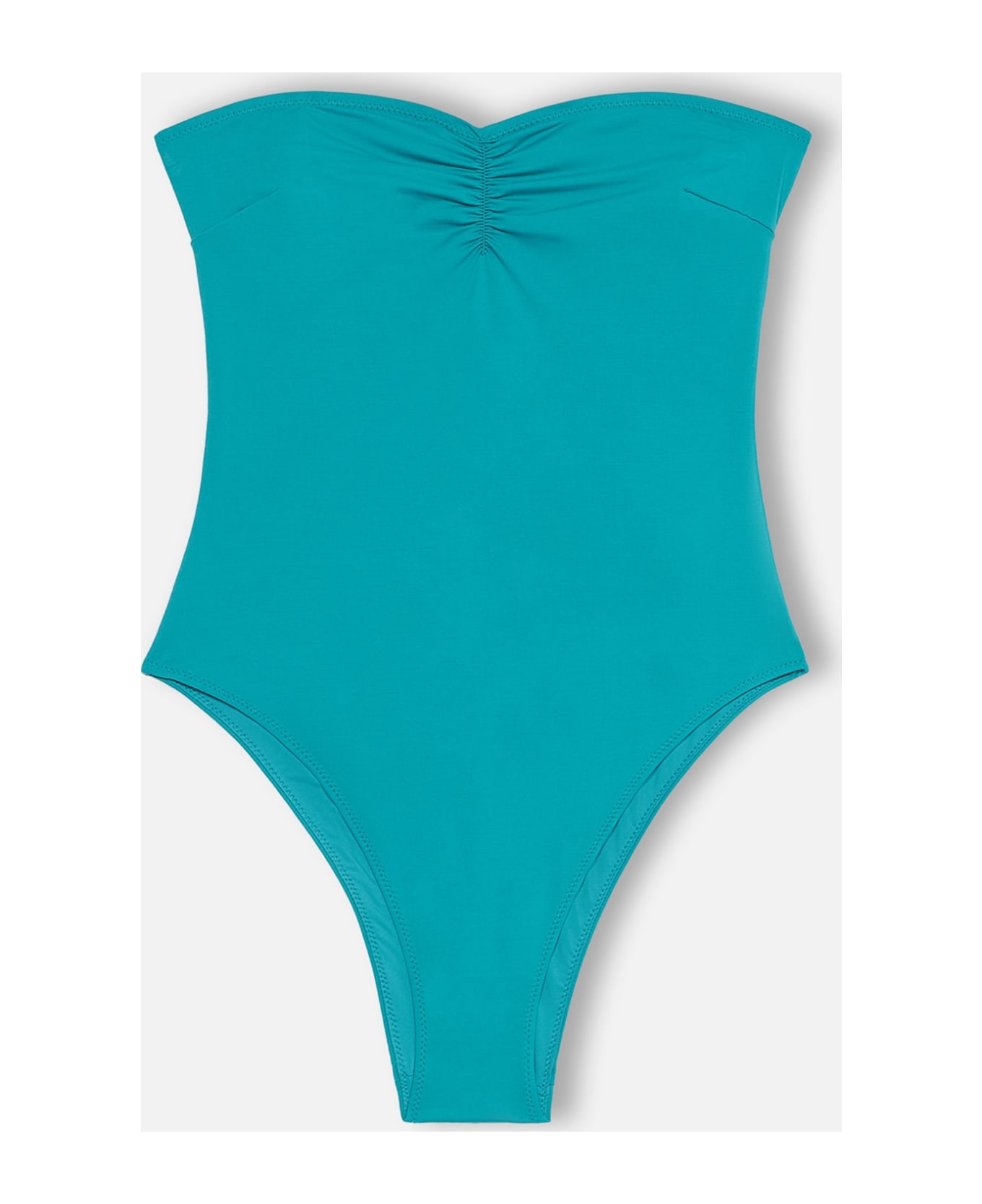 MC2 Saint Barth Women Teal Green Strapless One Piece Swimsuit Soleil - GREEN