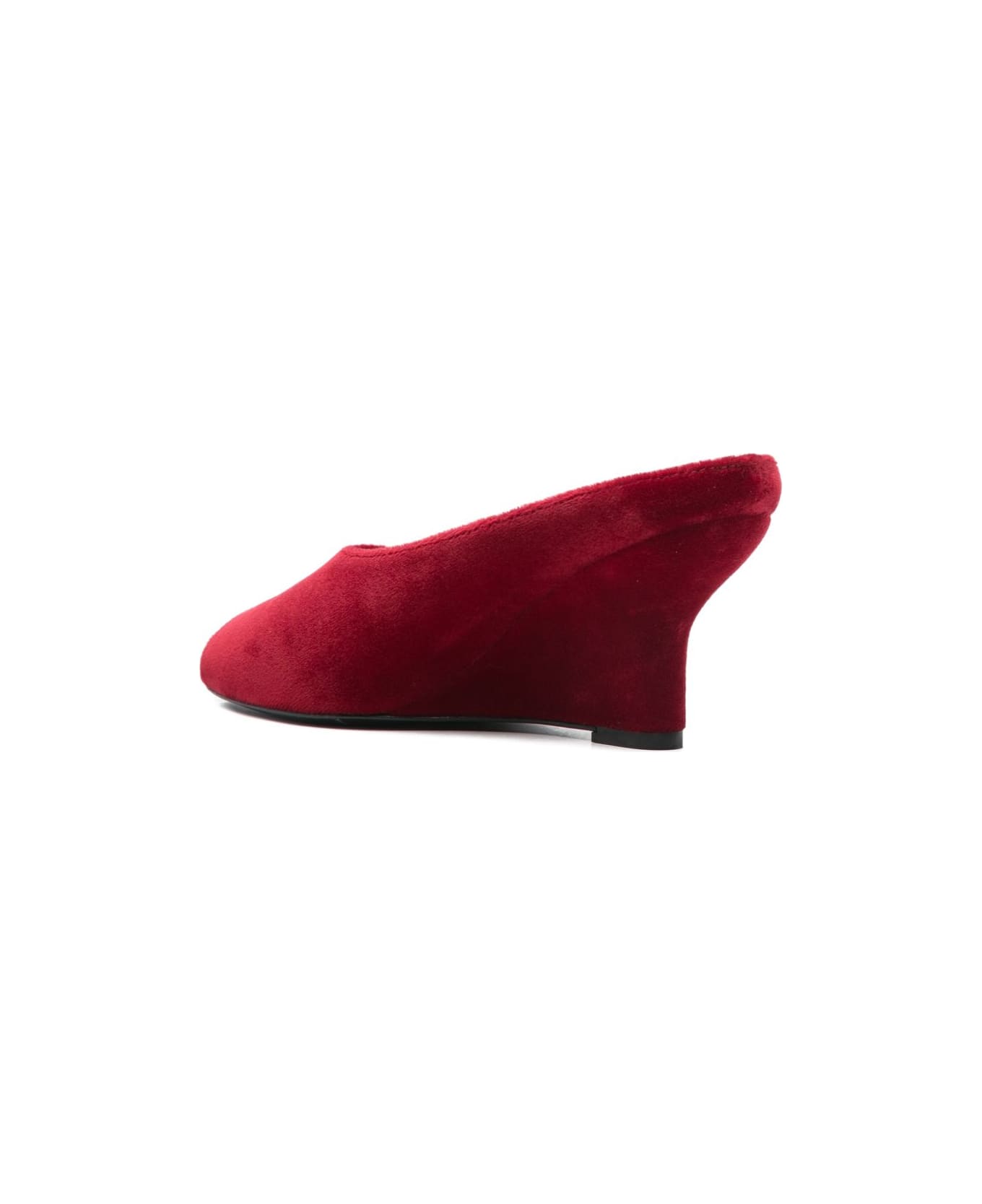 Totême Velvet Mules - Red