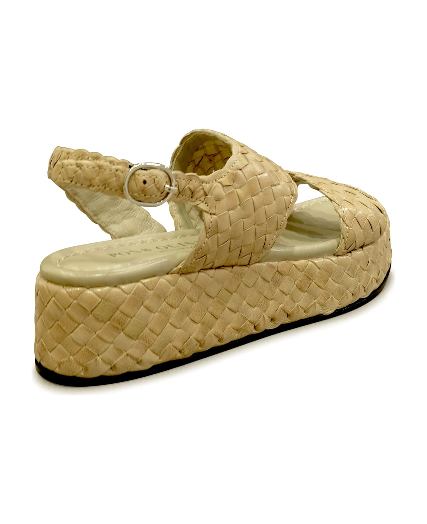 Pons Quintana Leather Forli Flat Sandals - BEIGE