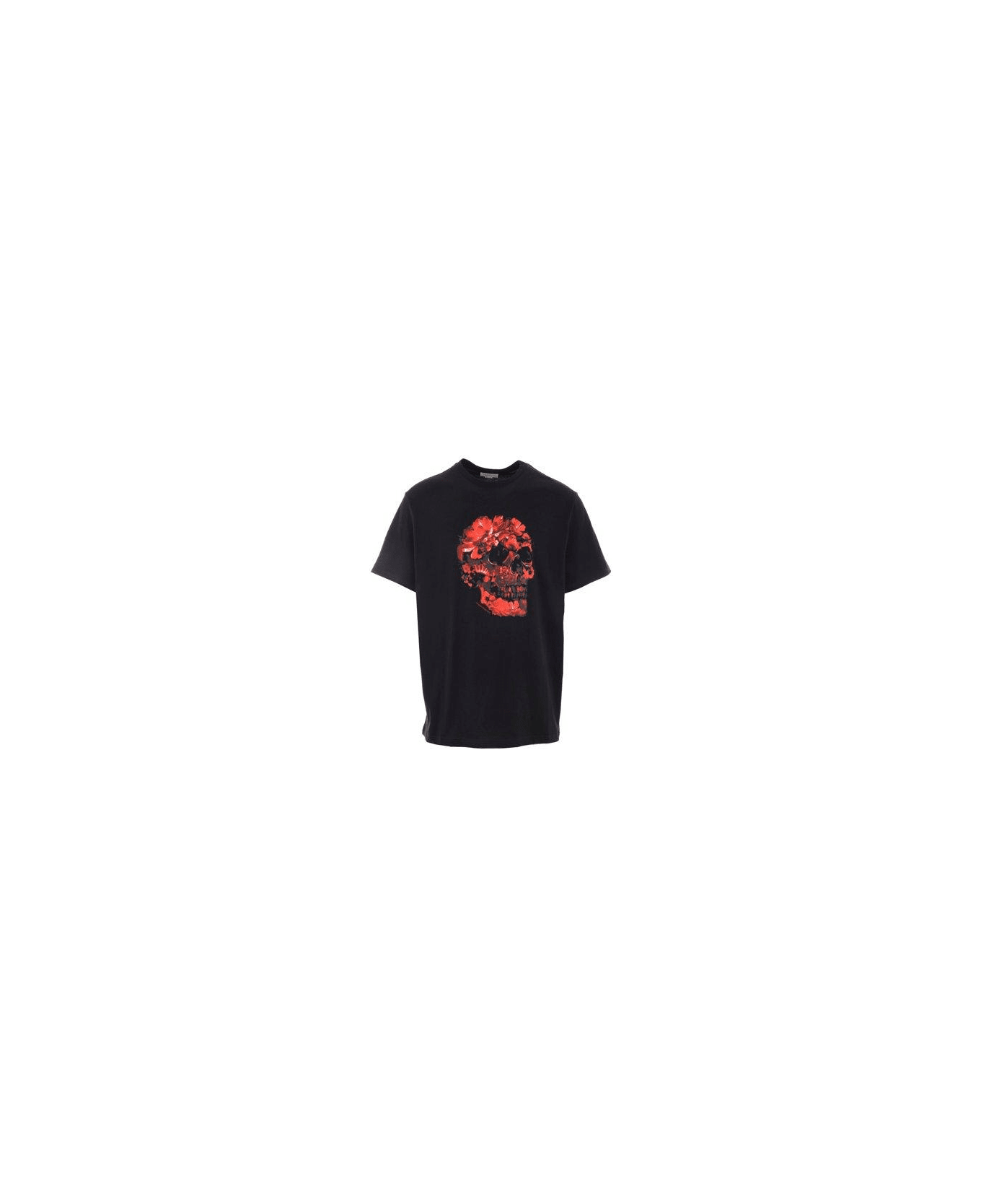 Alexander McQueen Skull Printed Crewneck T-shirt - Black