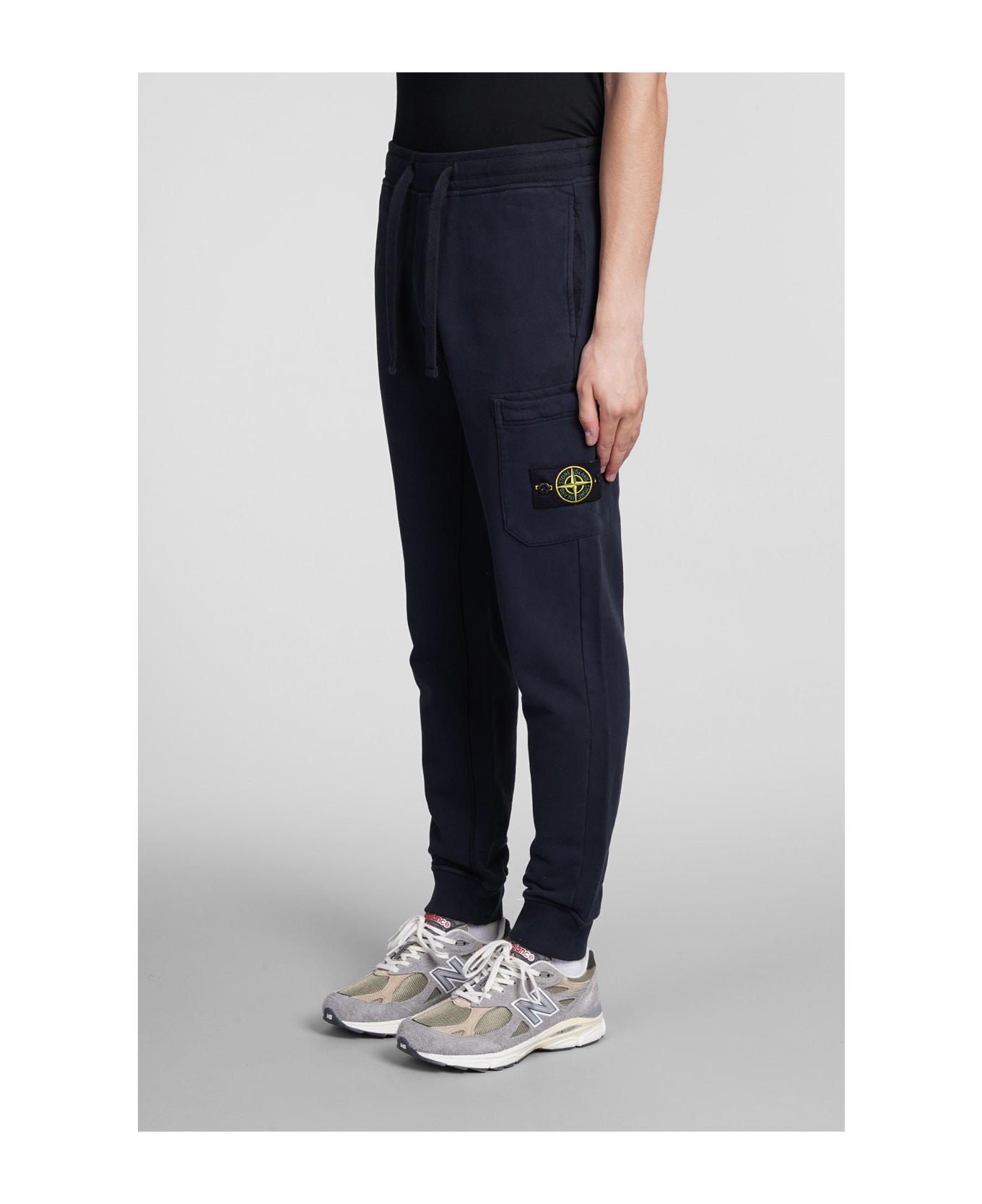 Stone Island Pants In Blue Cotton - Navy blue