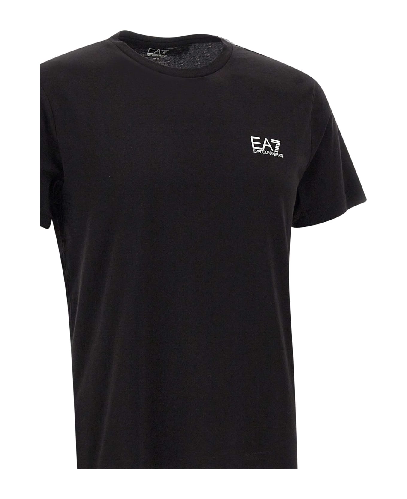 EA7 Cotton T-shirt - BLACK