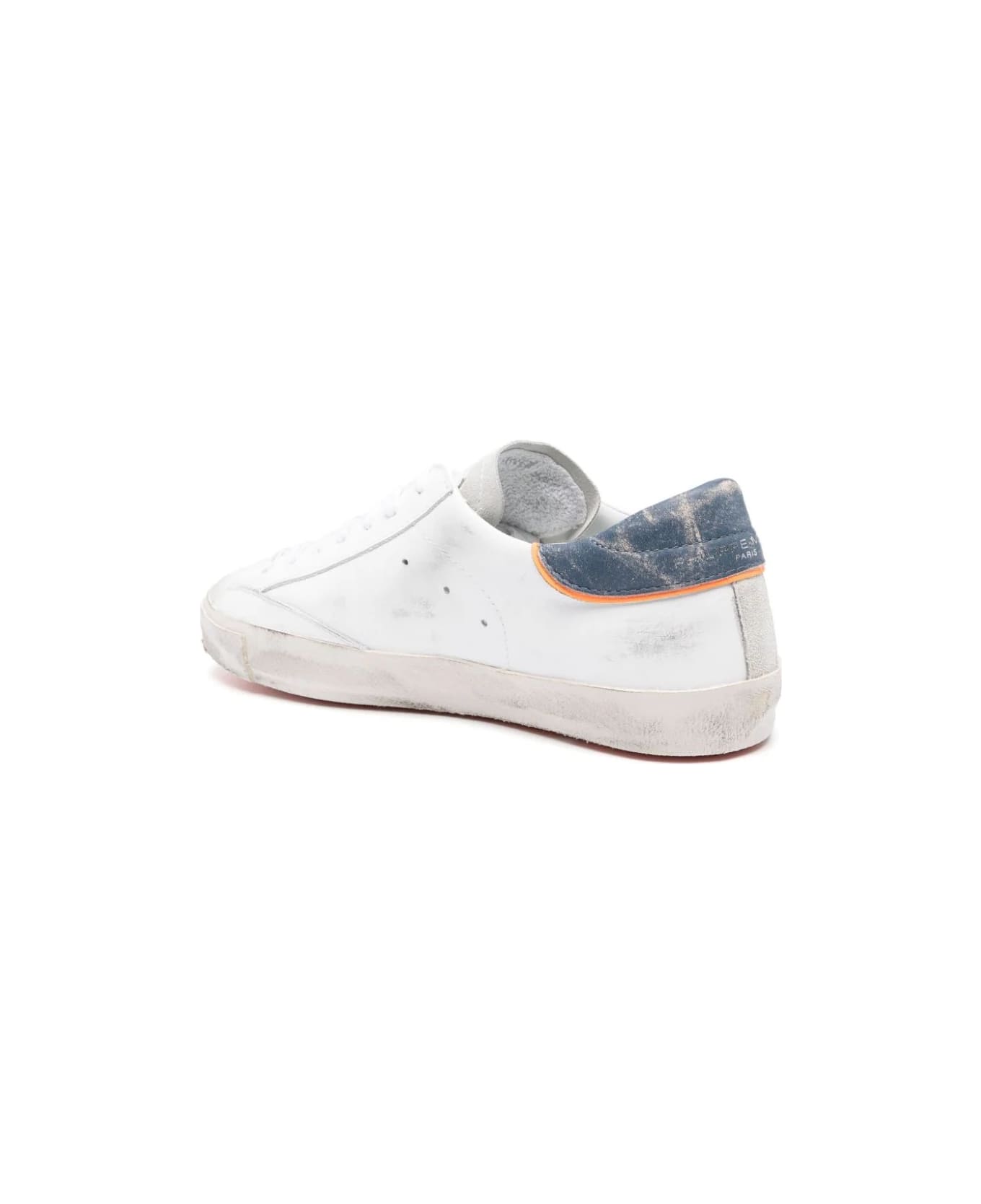 Philippe Model Prsx Low Sneakers - White, Blue And Orange - White スニーカー