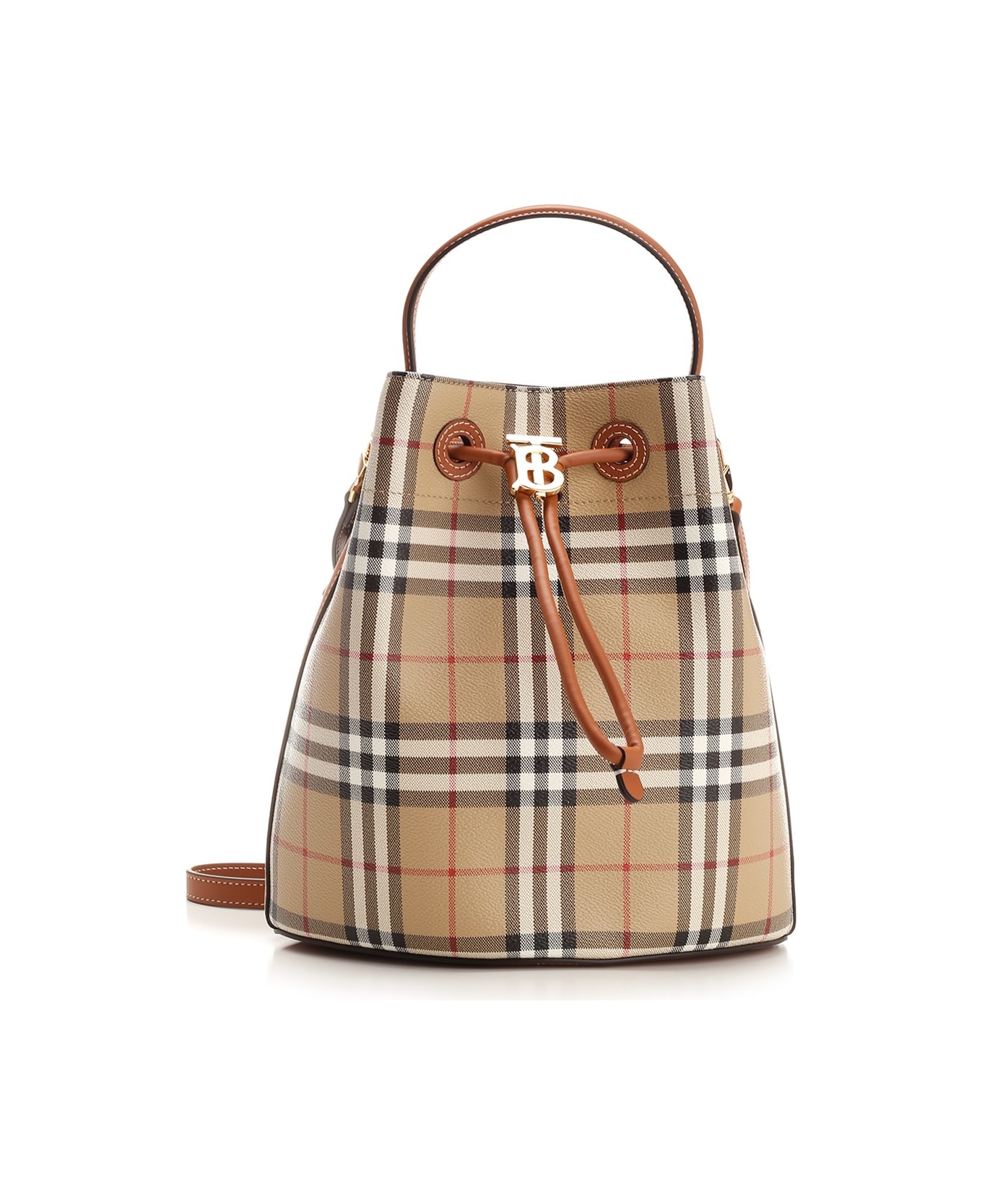 Burberry "tb" Bucket Bag - Beige
