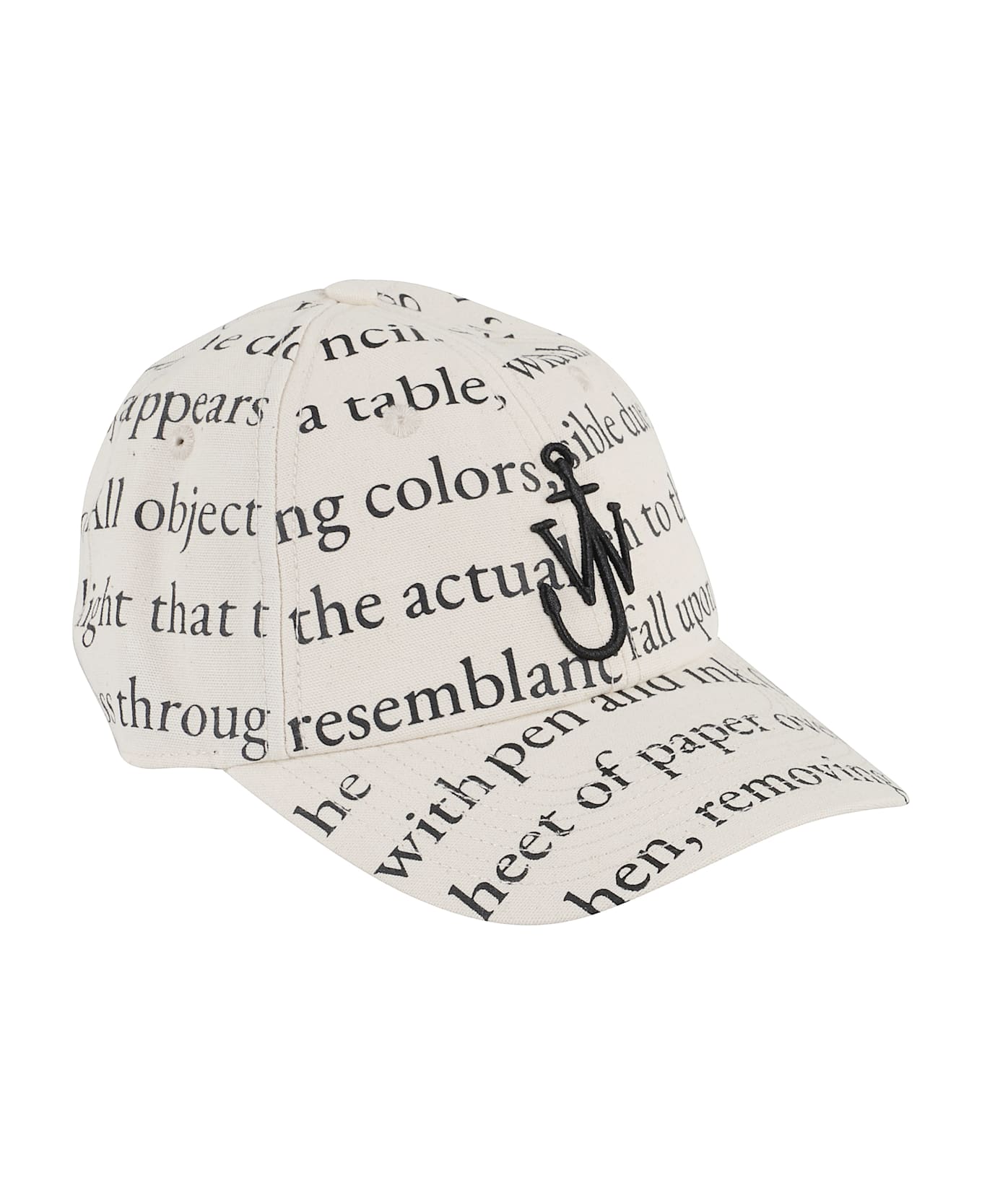 J.W. Anderson Printed Cotton Baseball Cap - IVORY