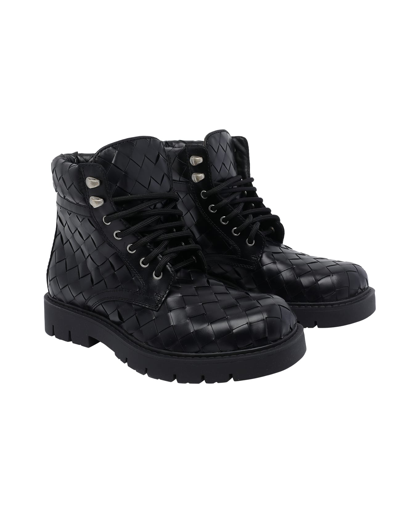 Bottega Veneta Haddock Lace-up Ankle - Black
