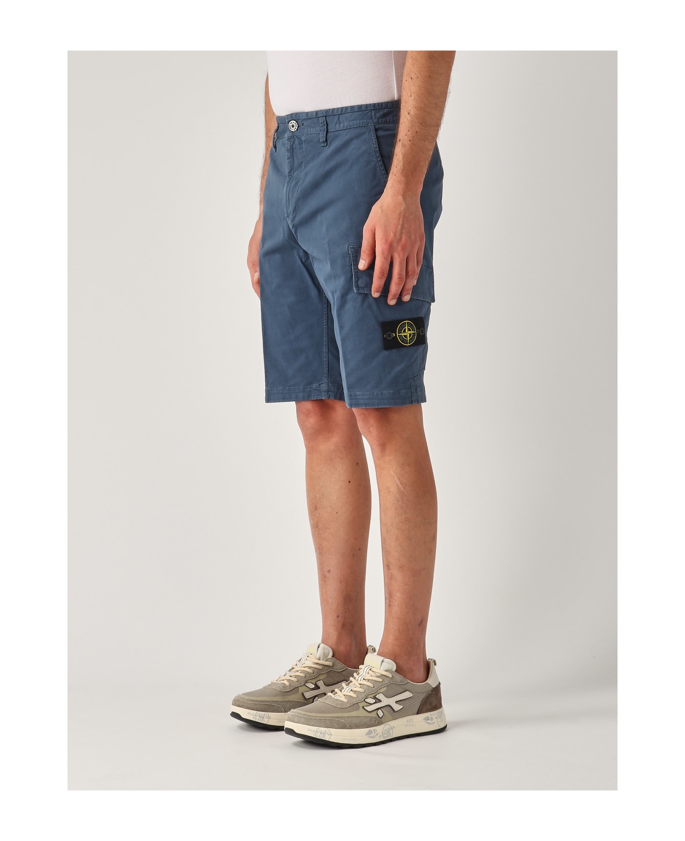 Stone Island Bermuda Slim Shorts - INDACO ショートパンツ