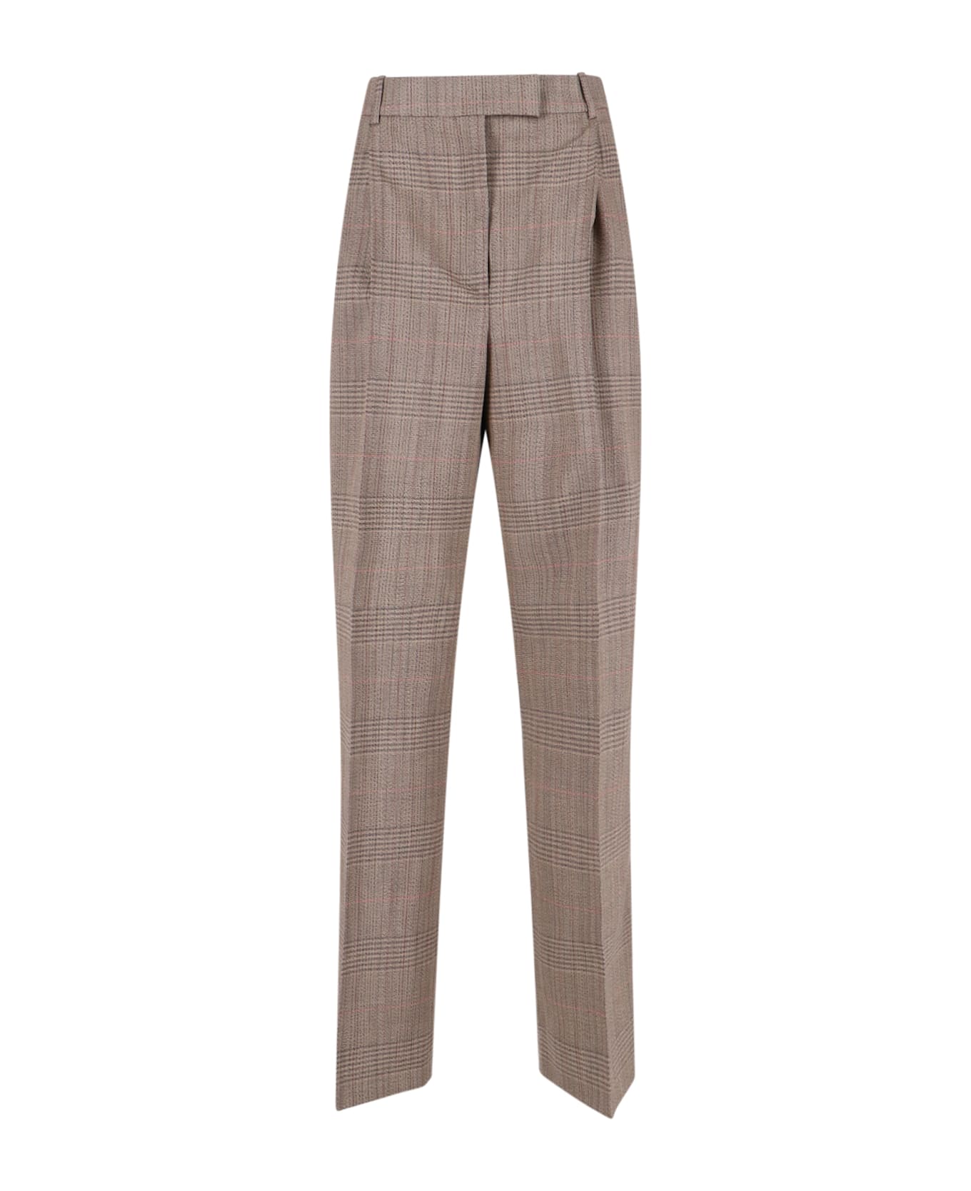 Róhe Straight Checked Pants - Brown