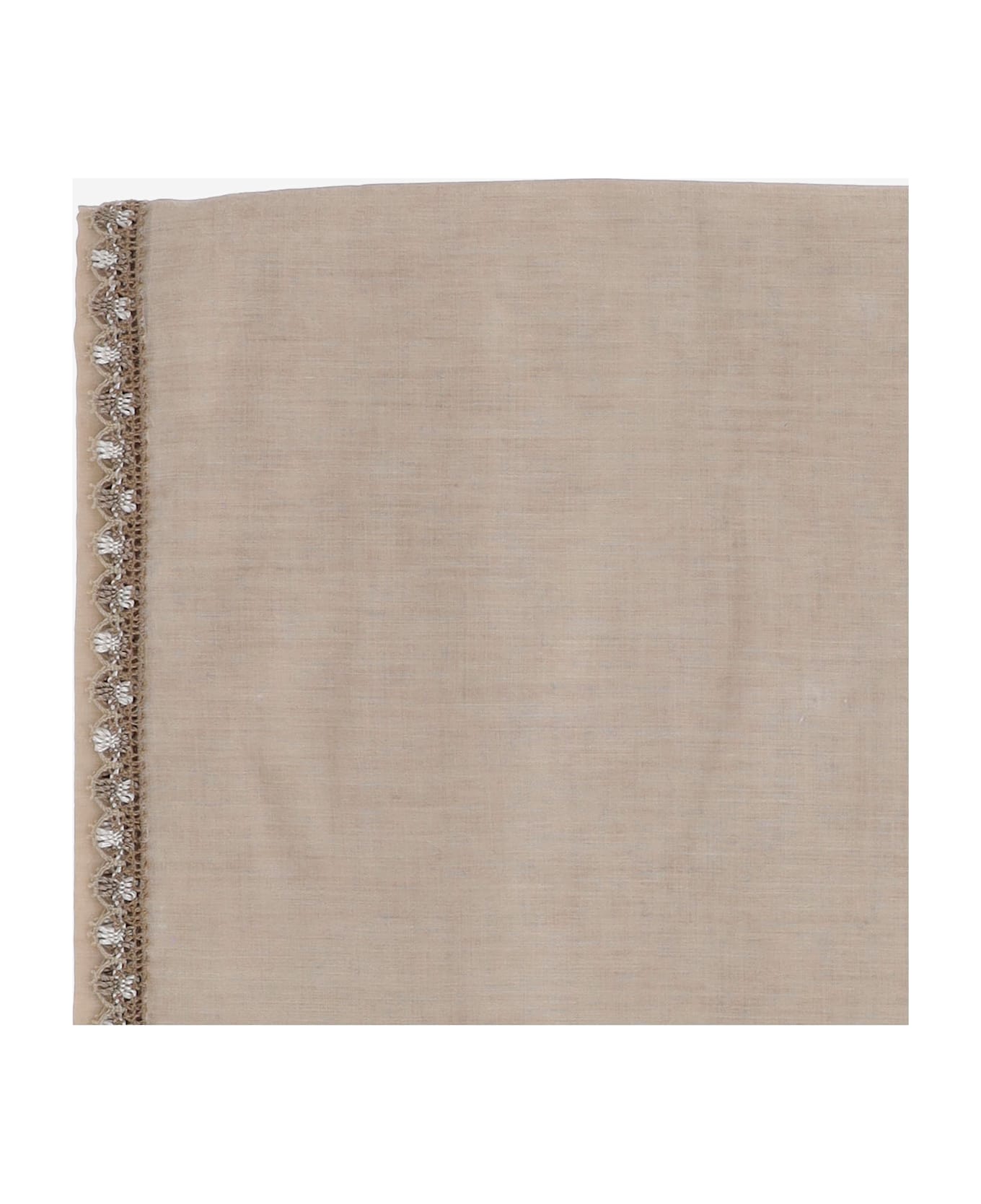 Faliero Sarti Cotton Blend Scarf - Beige