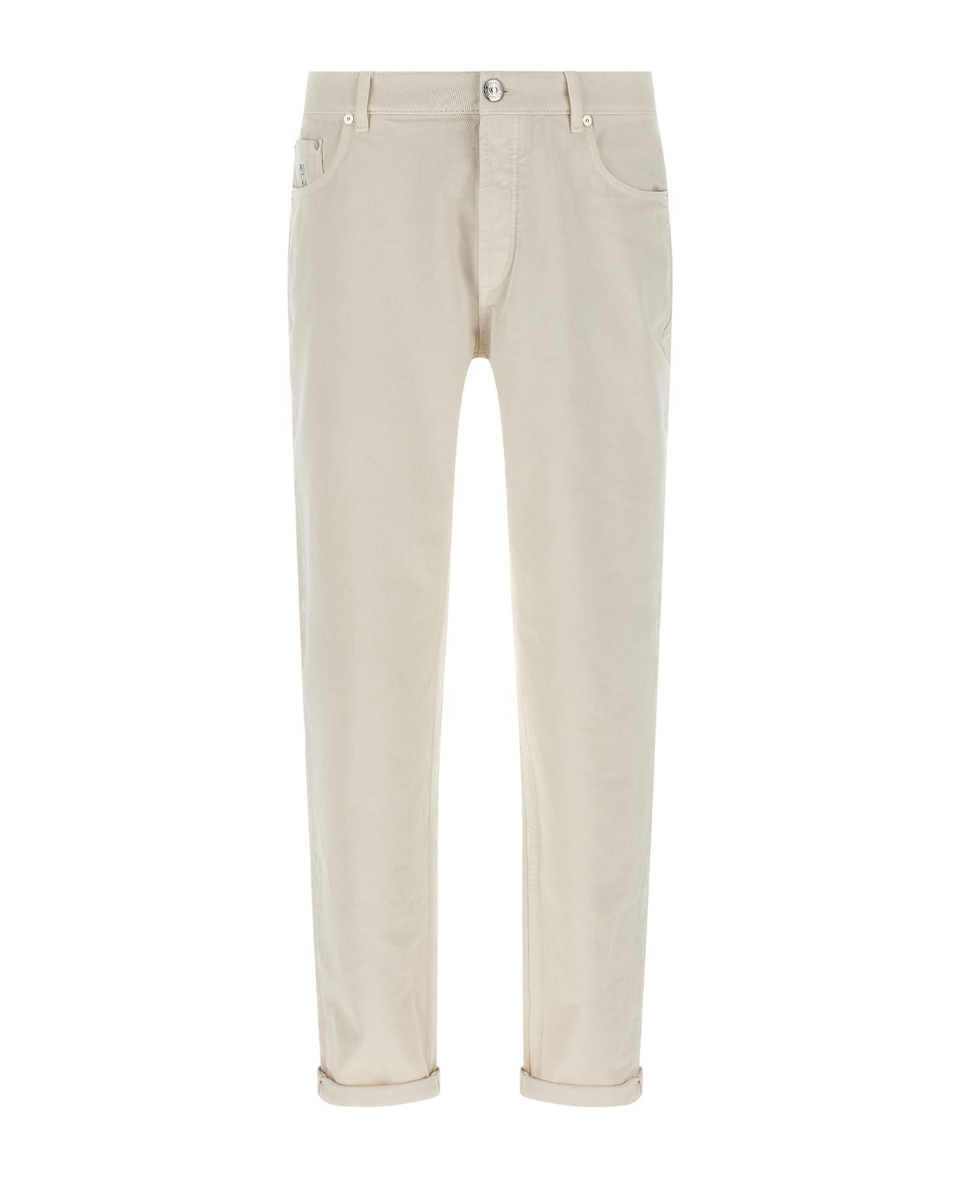 Brunello Cucinelli Garment-dyed Jeans - White
