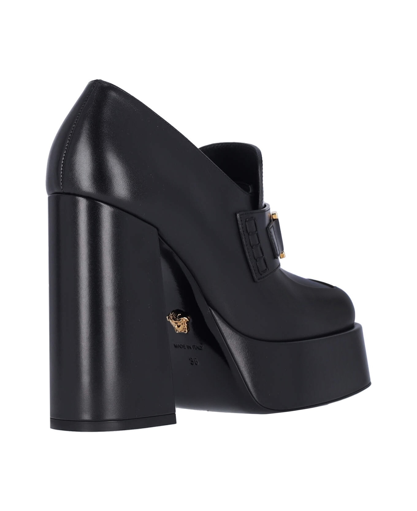 Versace Medusa Platform Loafers - Black  