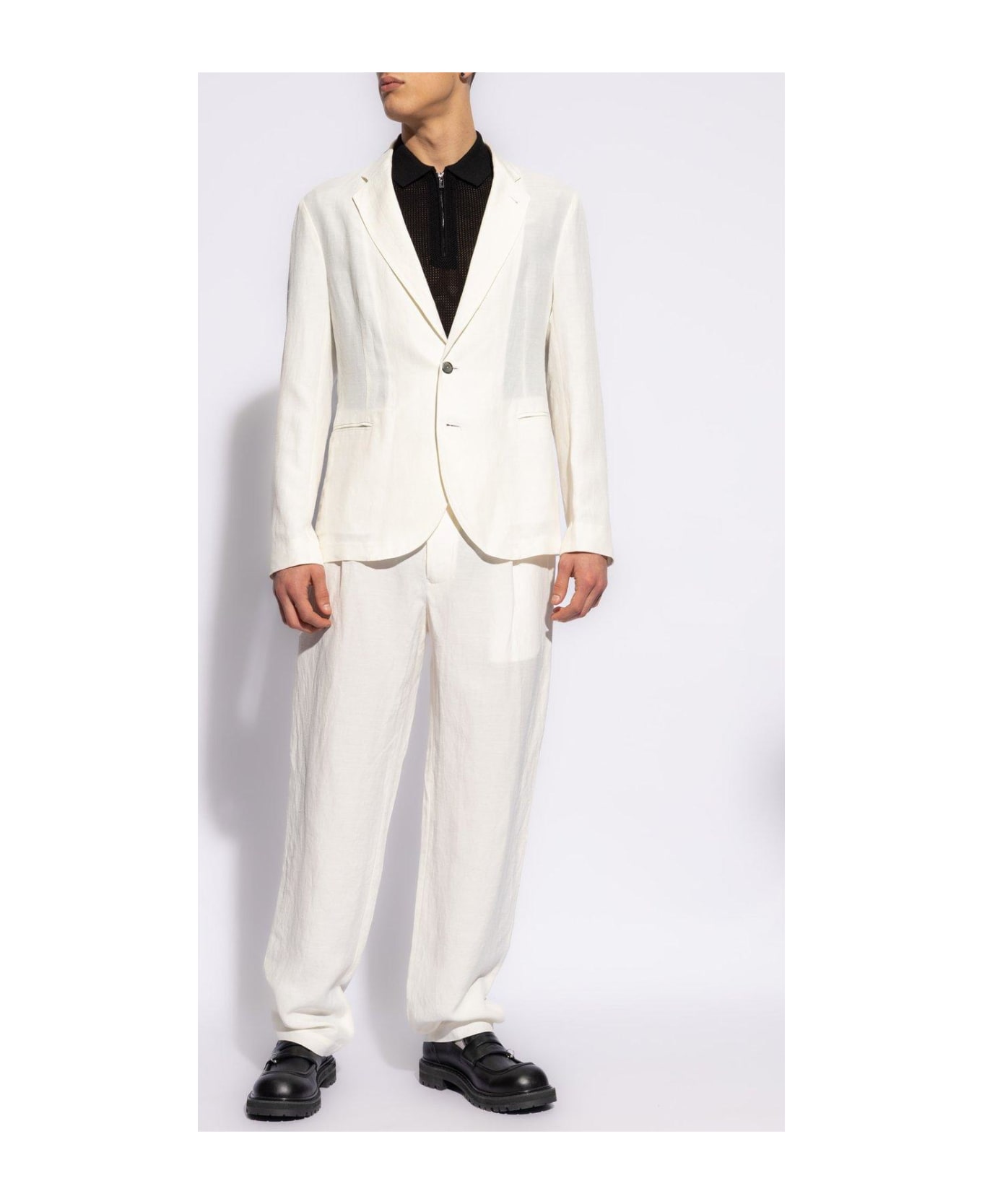 Emporio Armani Single Breasted Suit - Yellow Cream スーツ